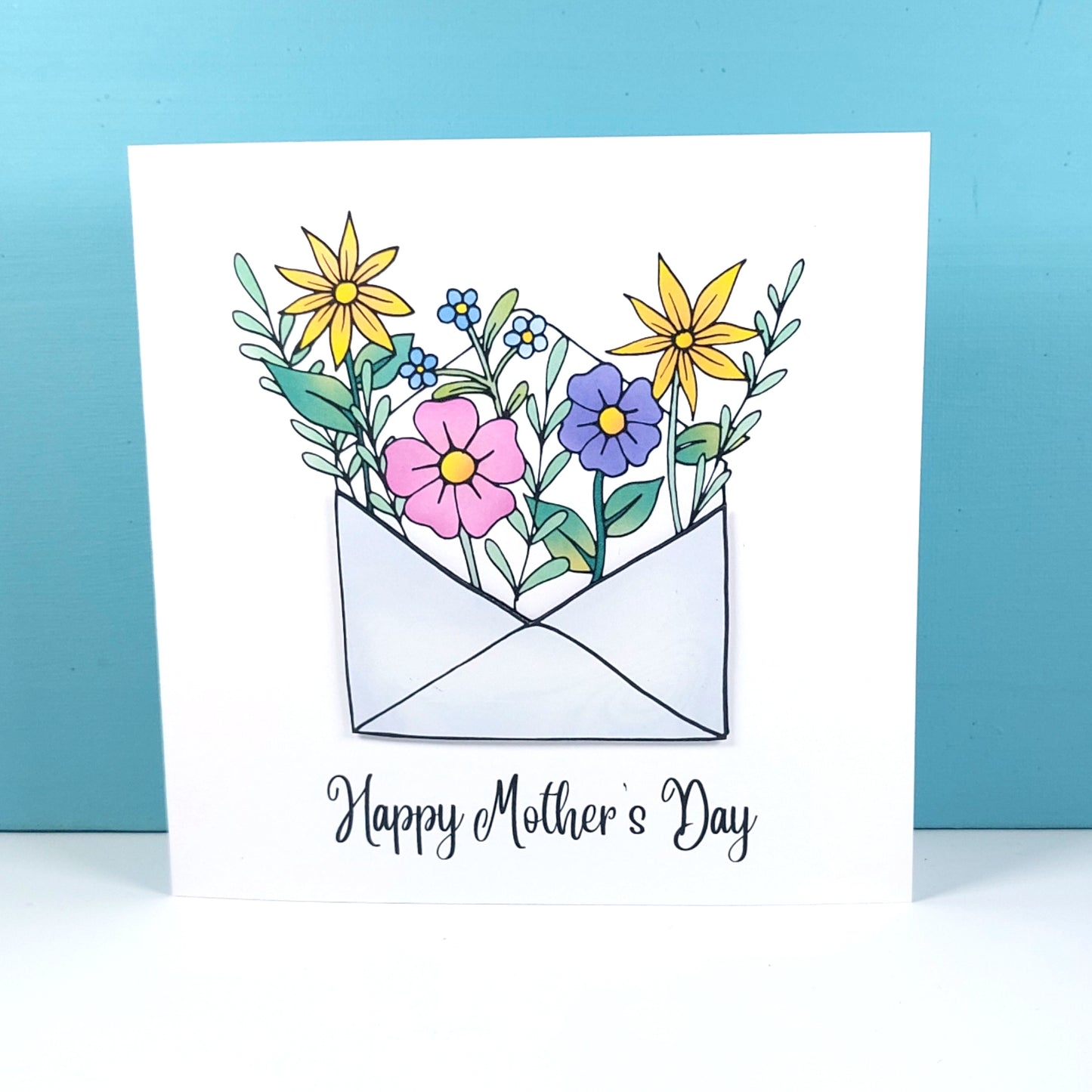 Flower Envelope Mothers day card