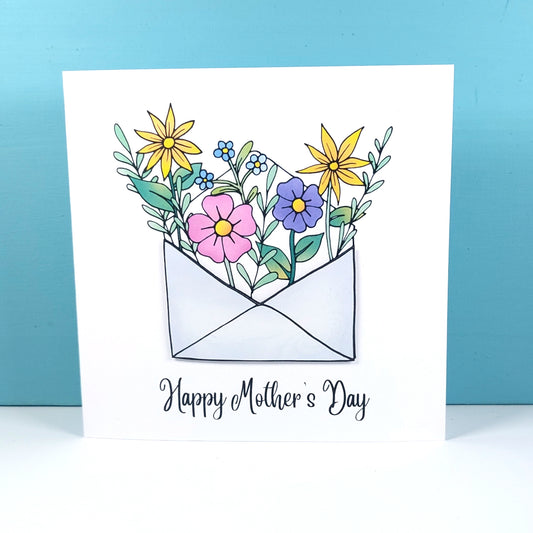 Flower Envelope Mothers day card