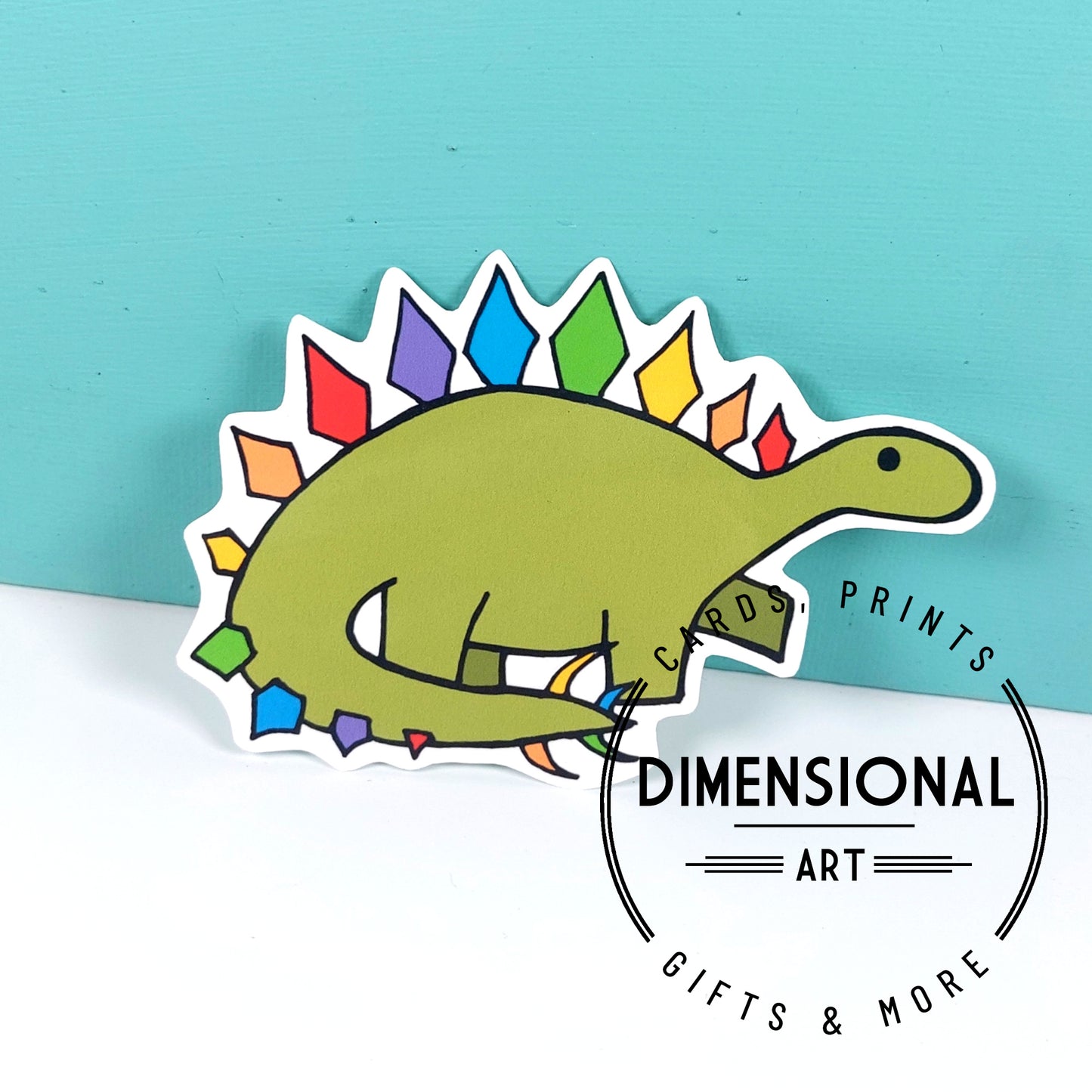 Rainbow Dinosaur Sticker