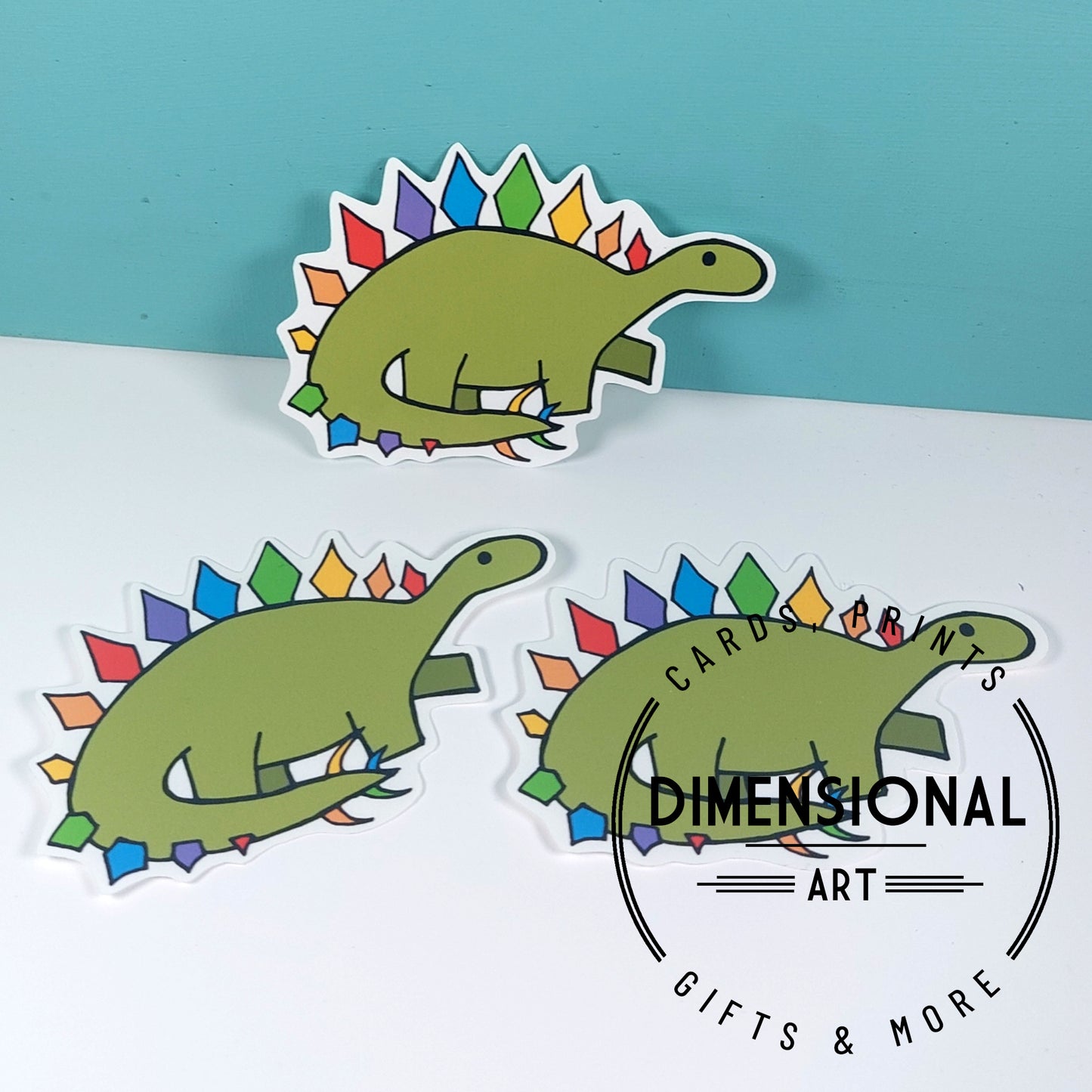 Rainbow Dinosaur Sticker