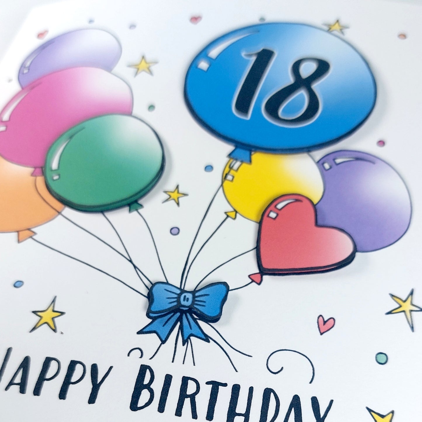 18th Balloons Birthday Card