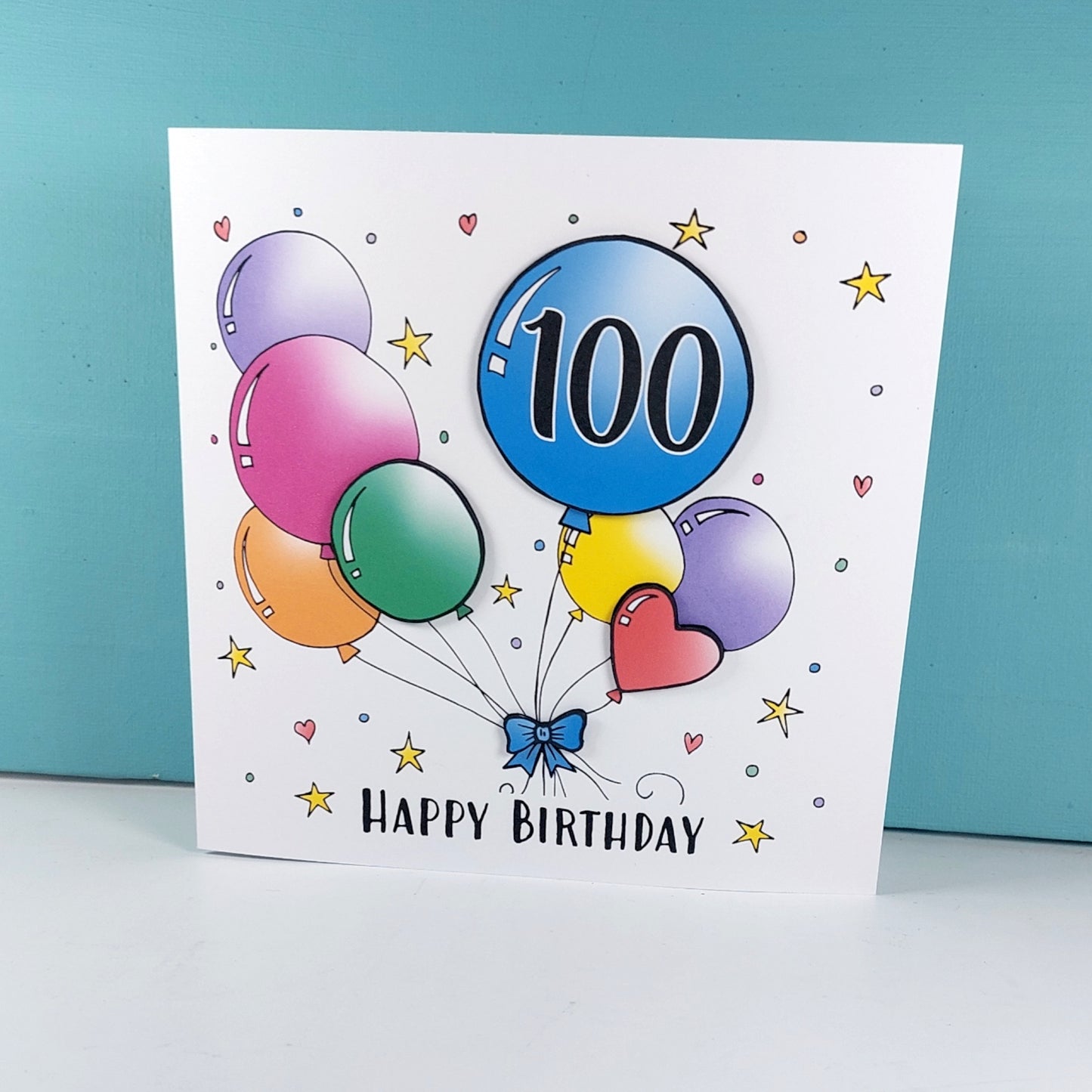 100th Balloons Birthday Card