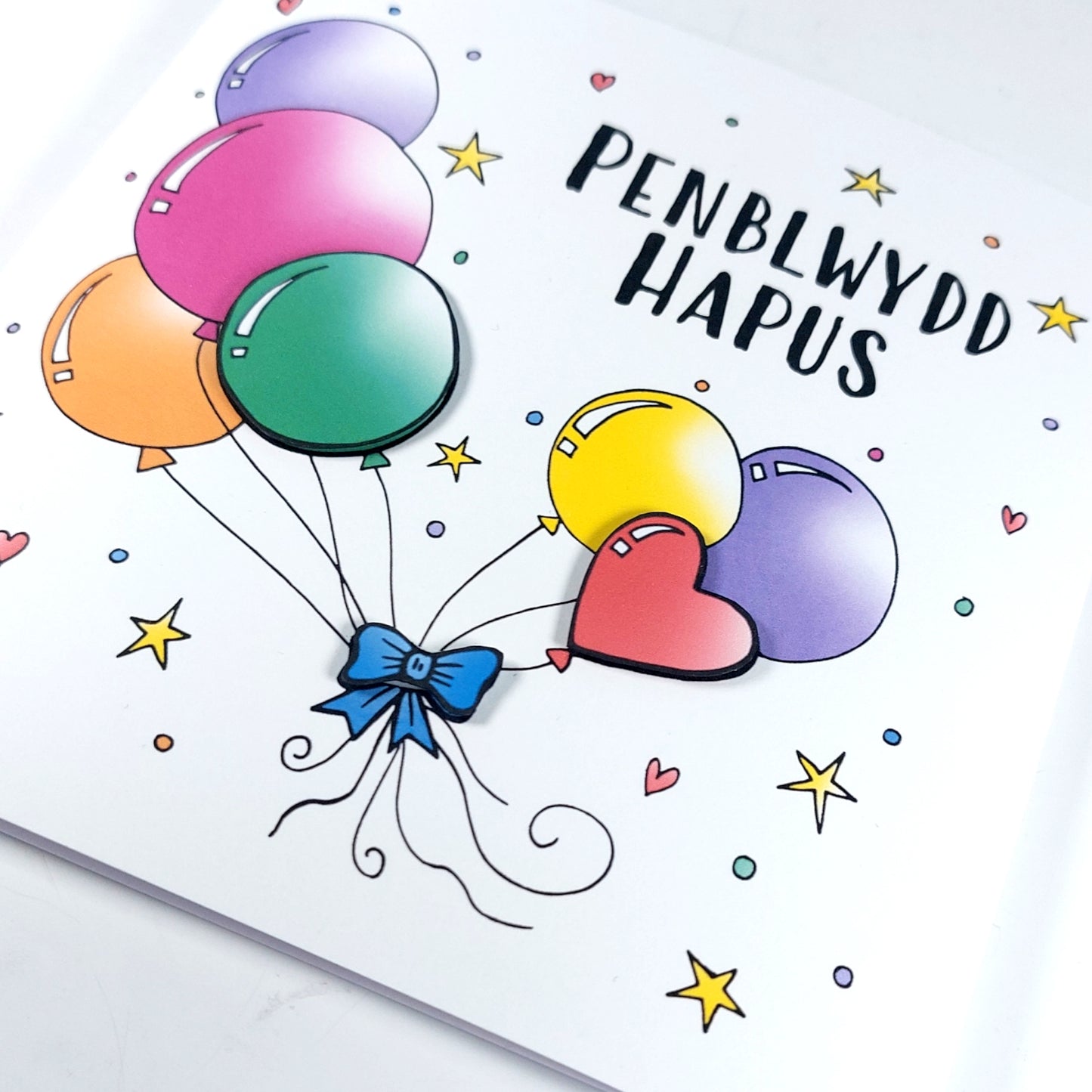 Balloons Penblwydd Hapus (Birthday) WELSH