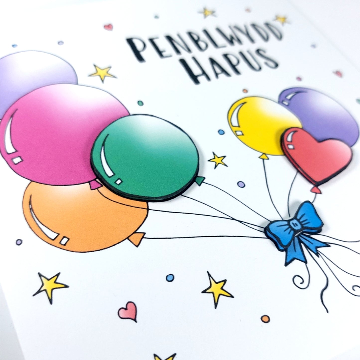Balloons Penblwydd Hapus (Birthday) WELSH