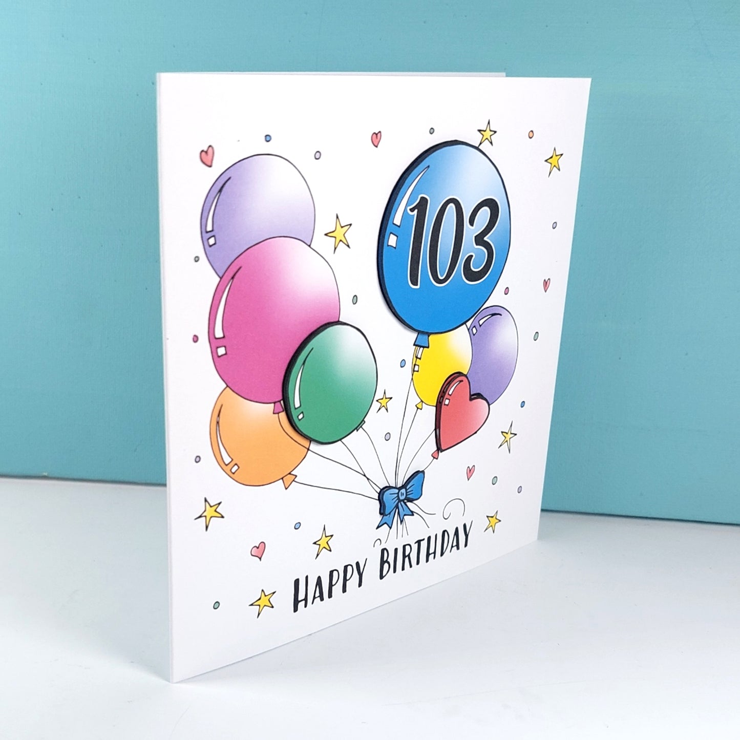 103rd Balloons Birthday Card