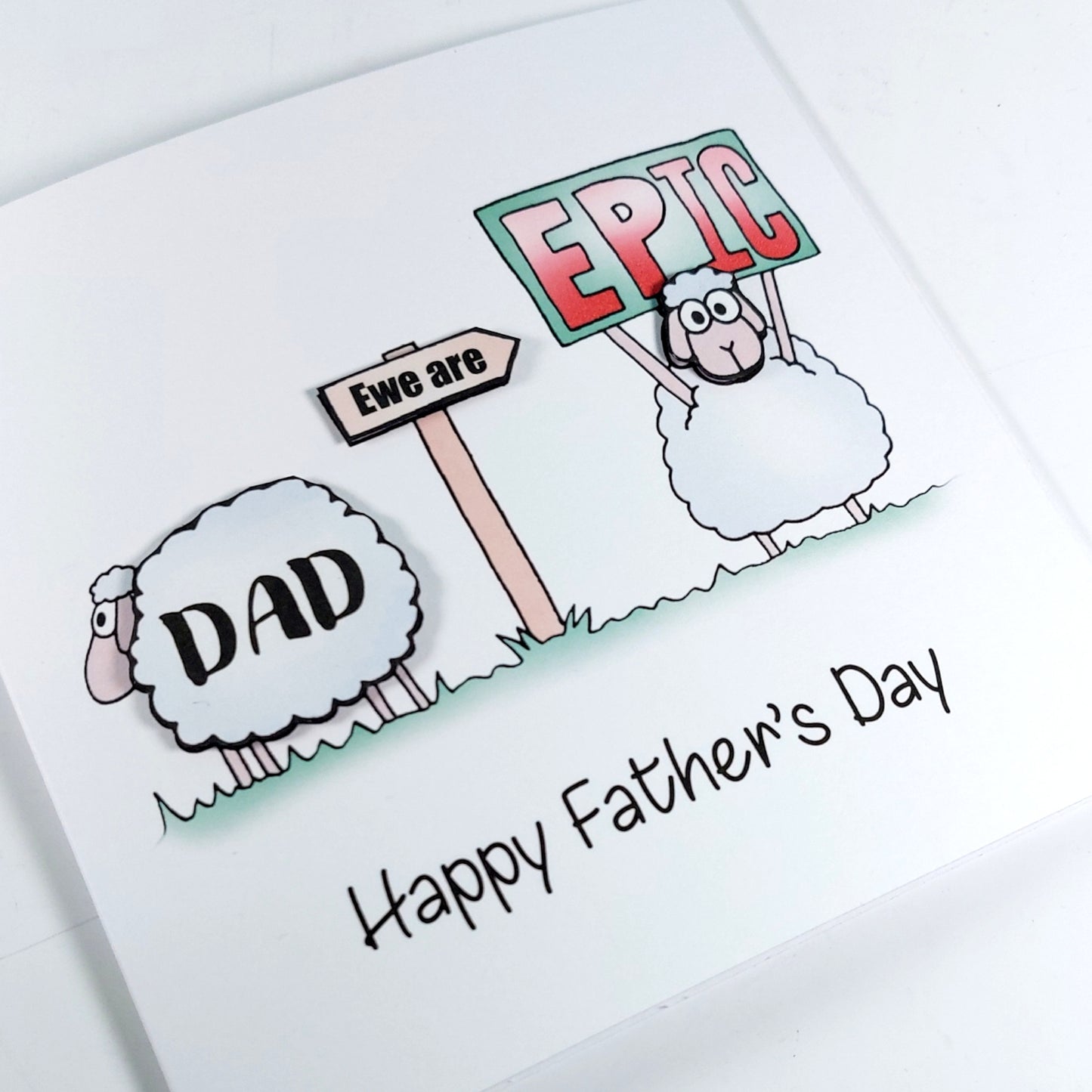 Dad ewe are epic sheep happy fathers Card