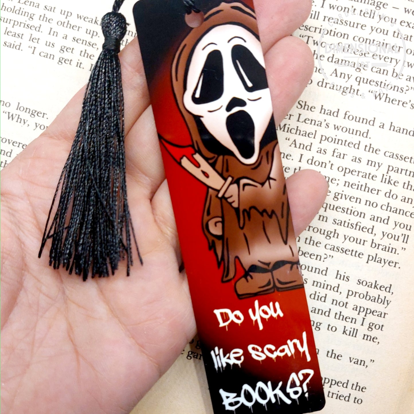 Do you like scary books Metal Bookmark