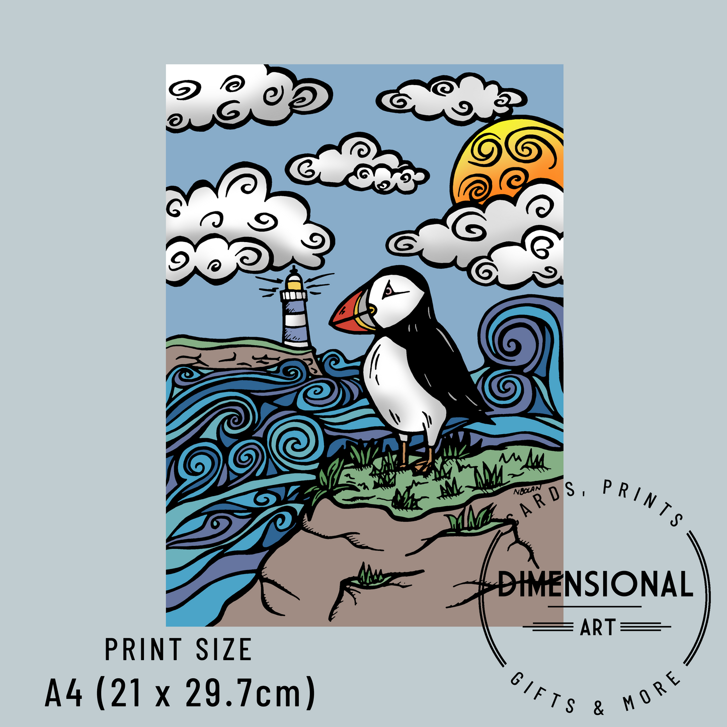 Puffin A4 Print