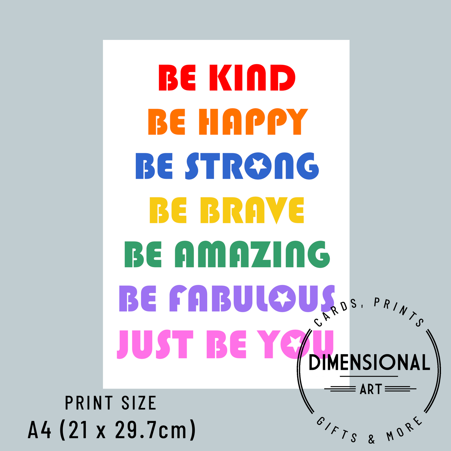 Just be You A4 Print