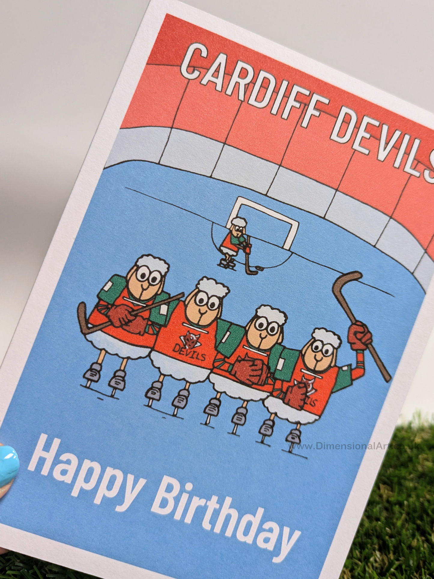Cardiff Devils Ice hocky Sheep Card