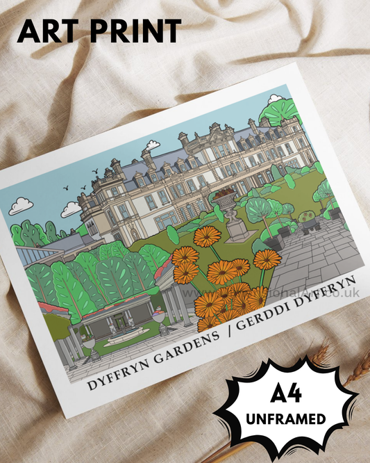 Dyffryn Gardens A4 Art Print