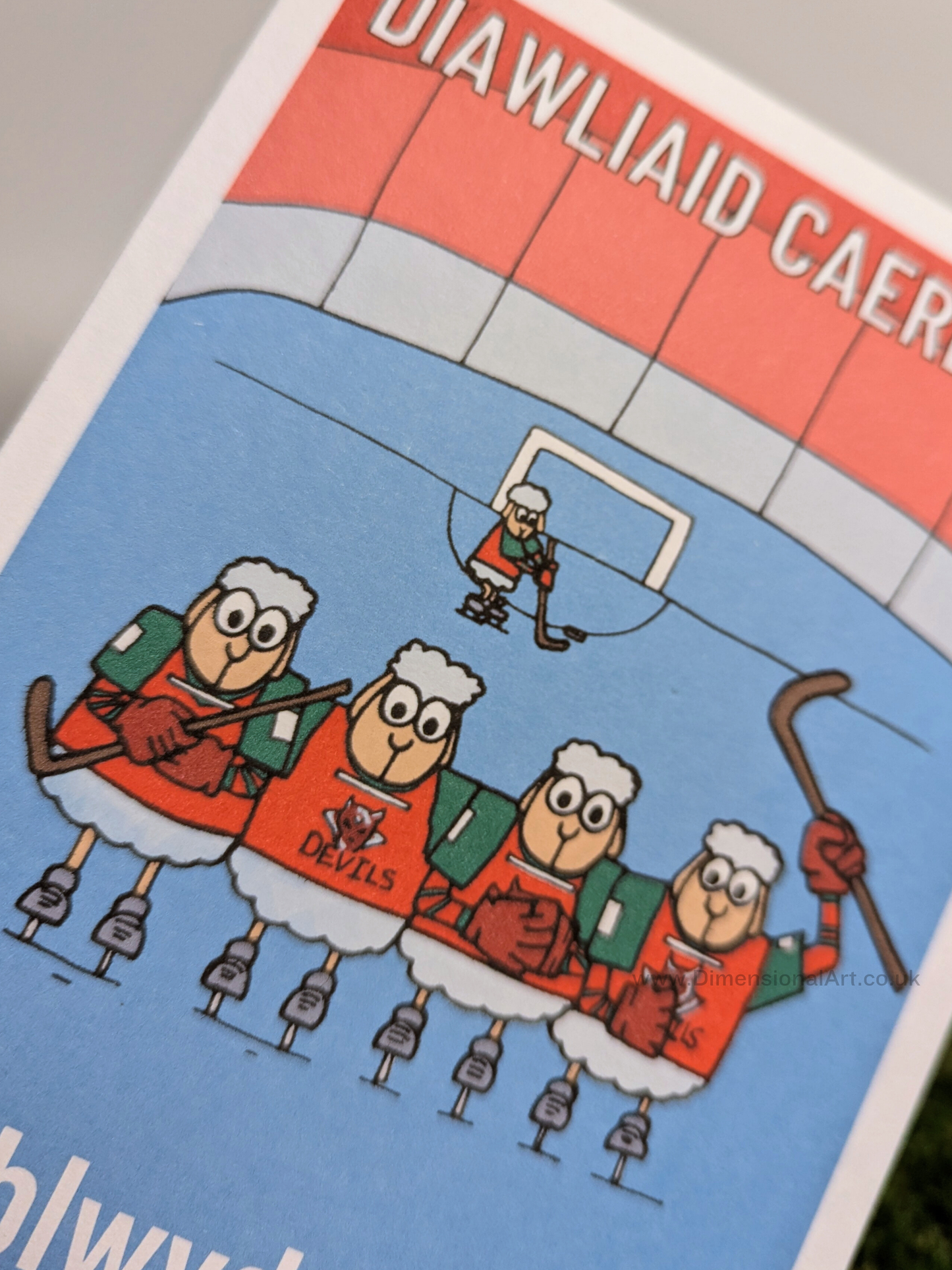 Diawliaid Caerdydd (Cardiff Devils) Sheep - Penblwydd Hapus - WELSH
