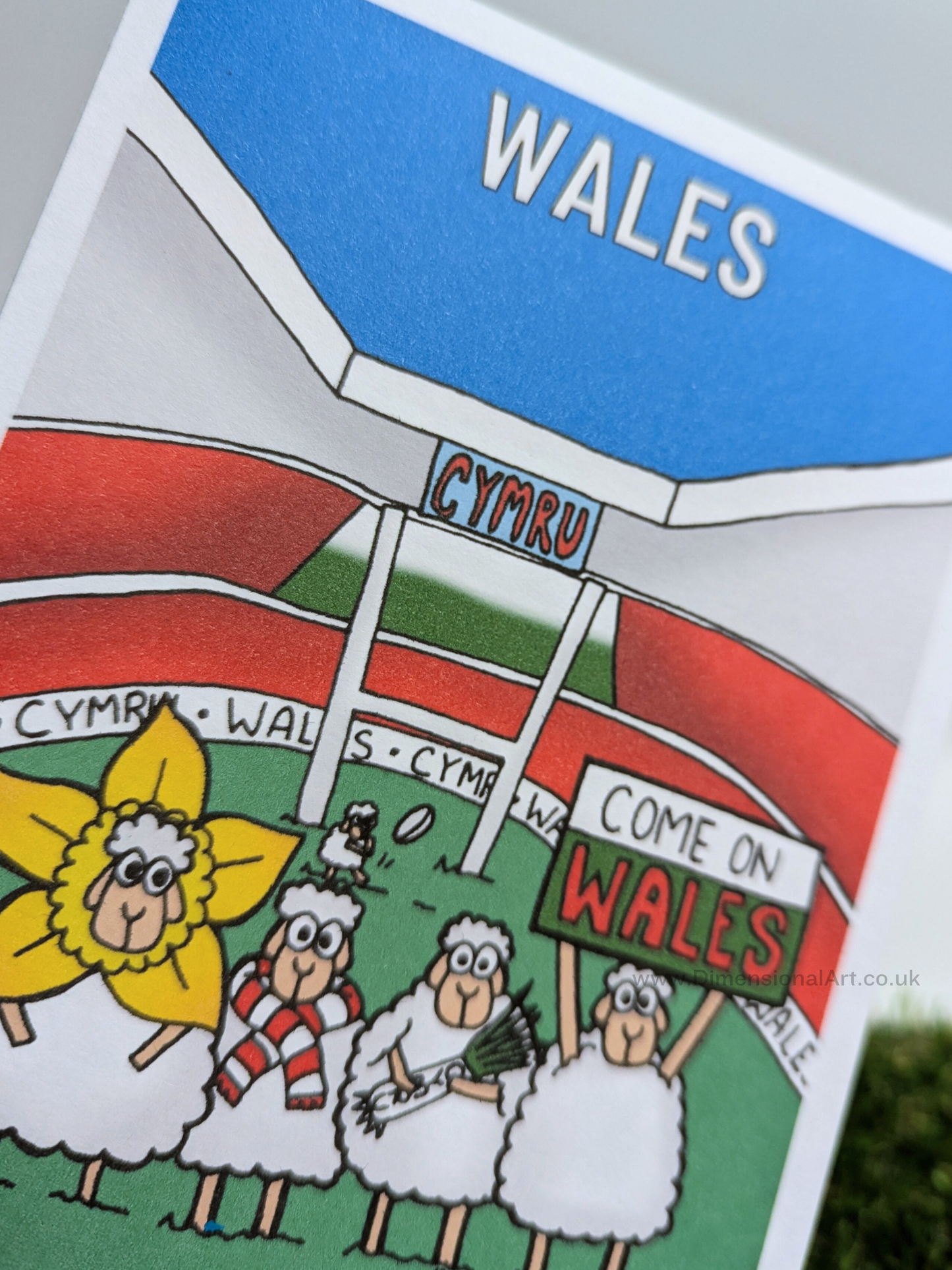 Wales Rugby Sheep Birthday Card