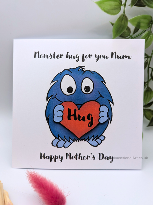 Monster Hug for you MUM - Mothers Day card