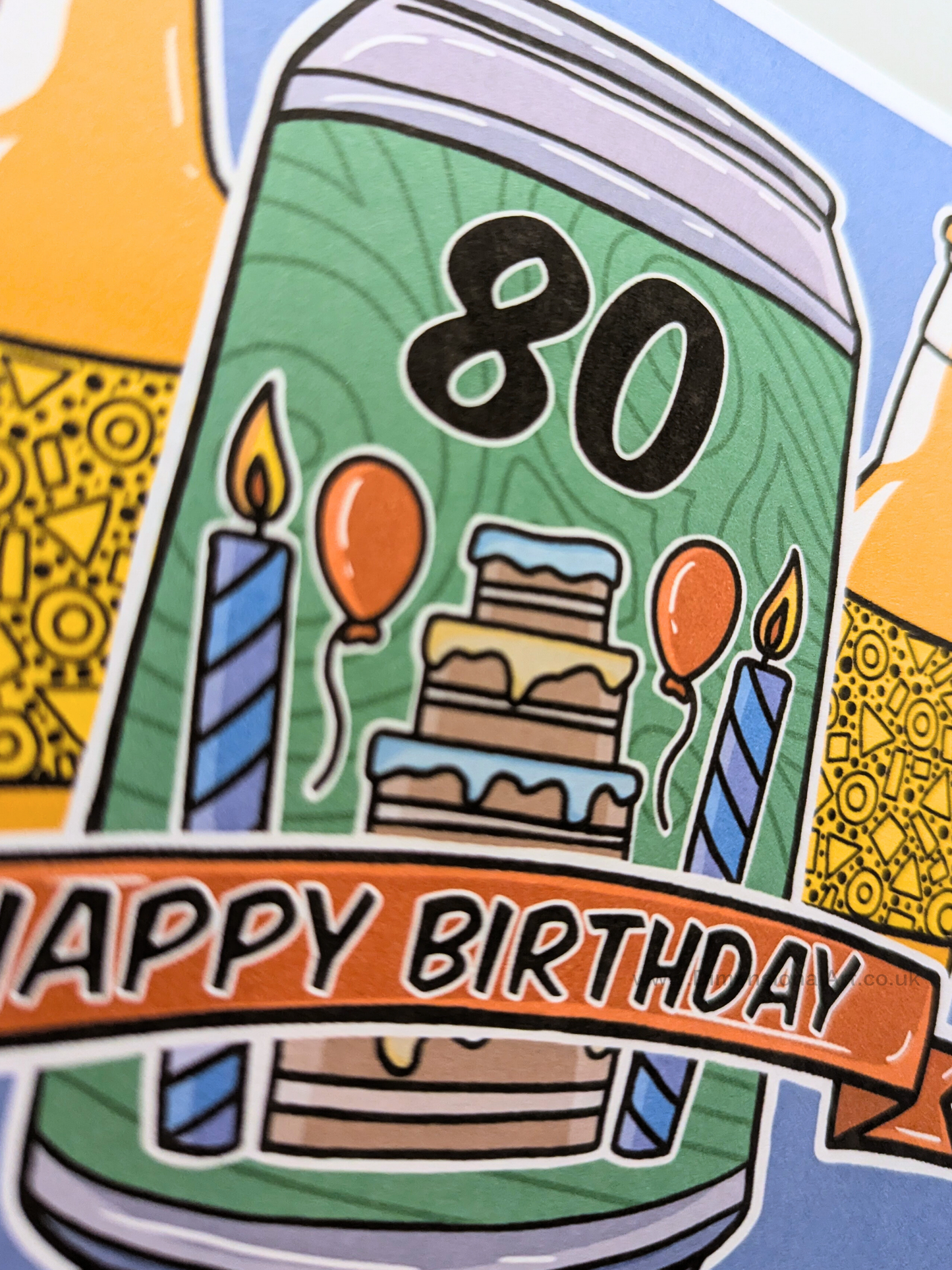 80 Birthday Card - Beer