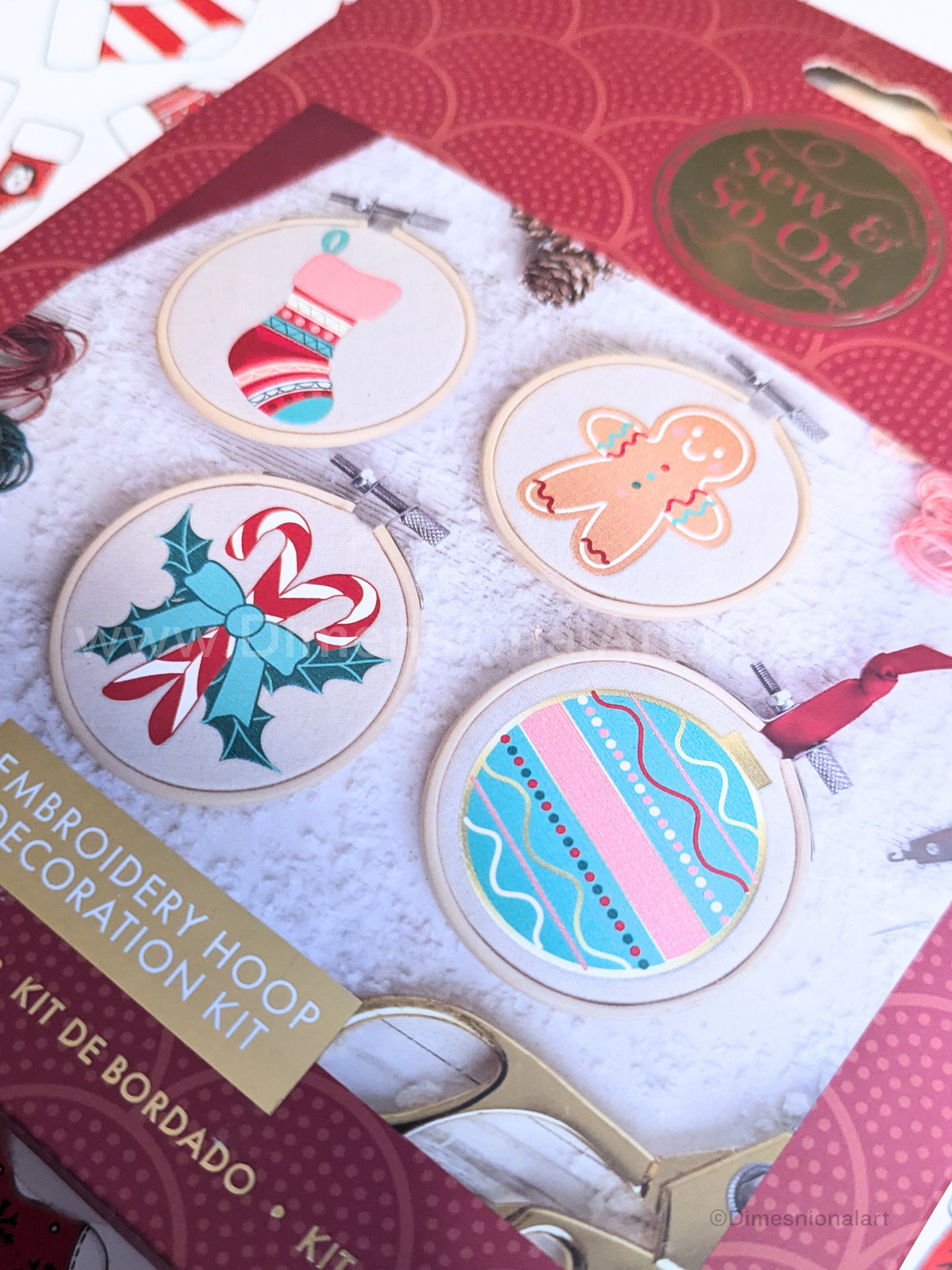Sew & So On Embroidery Hoop Decorations - Deck the Halls