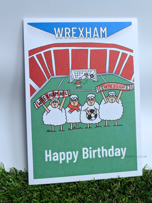 Wrexham Football Birthday Card