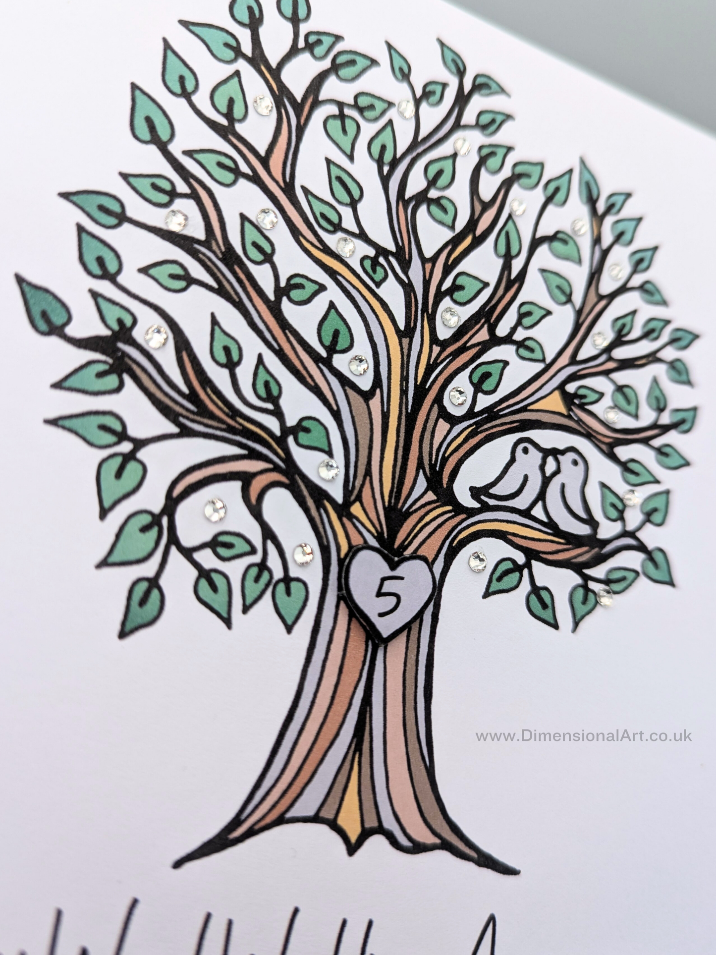 5th Wood Anniversary Card
