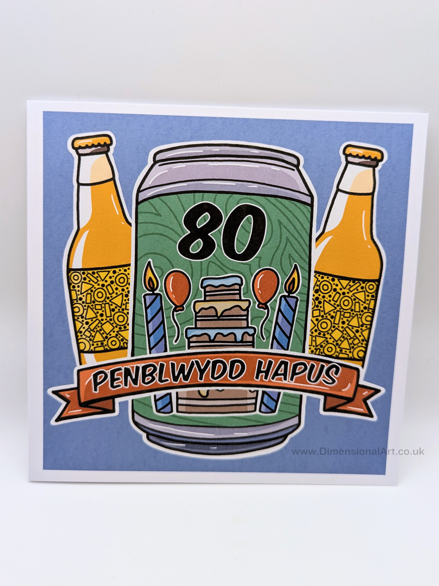 80 Beer Penblwydd Hapus (Birthday Card)