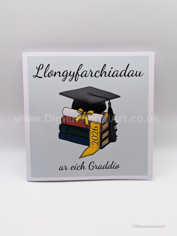 Llongyfarchiadau ar eich Graddio -  Graduation Card - Welsh