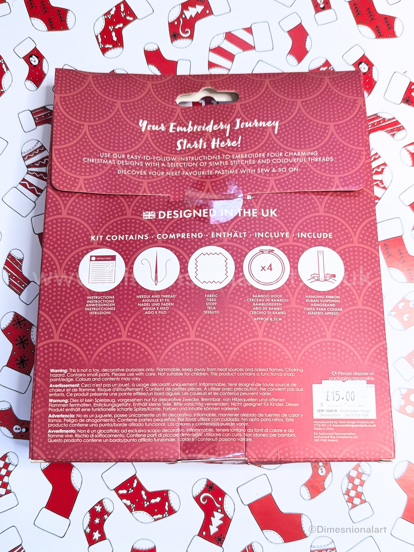 Sew & So On Embroidery Hoop Decorations - Deck the Halls
