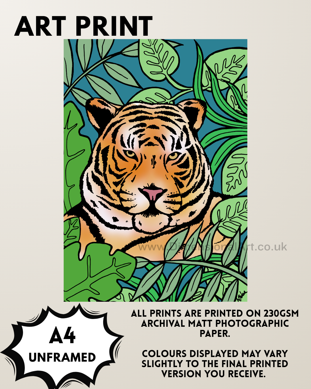 Tiger A4 Print