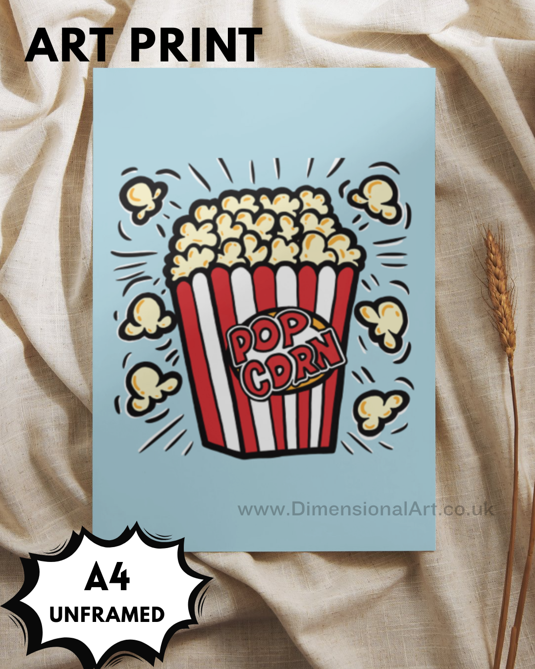 Popcorn A4 Print