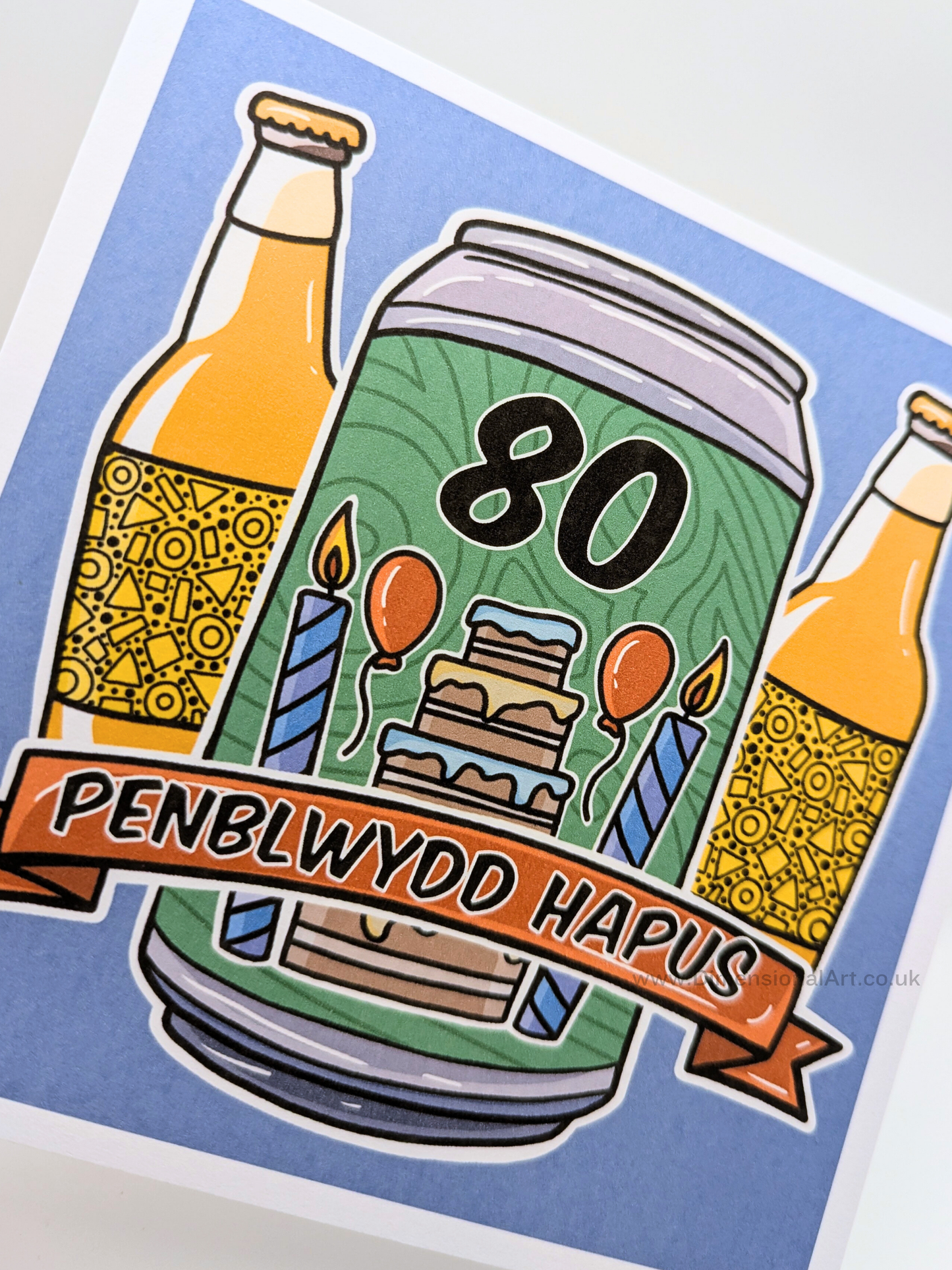 80 Beer Penblwydd Hapus (Birthday Card)
