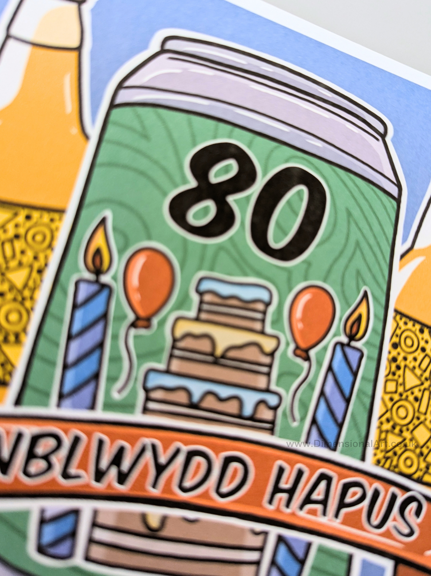 80 Beer Penblwydd Hapus (Birthday Card)