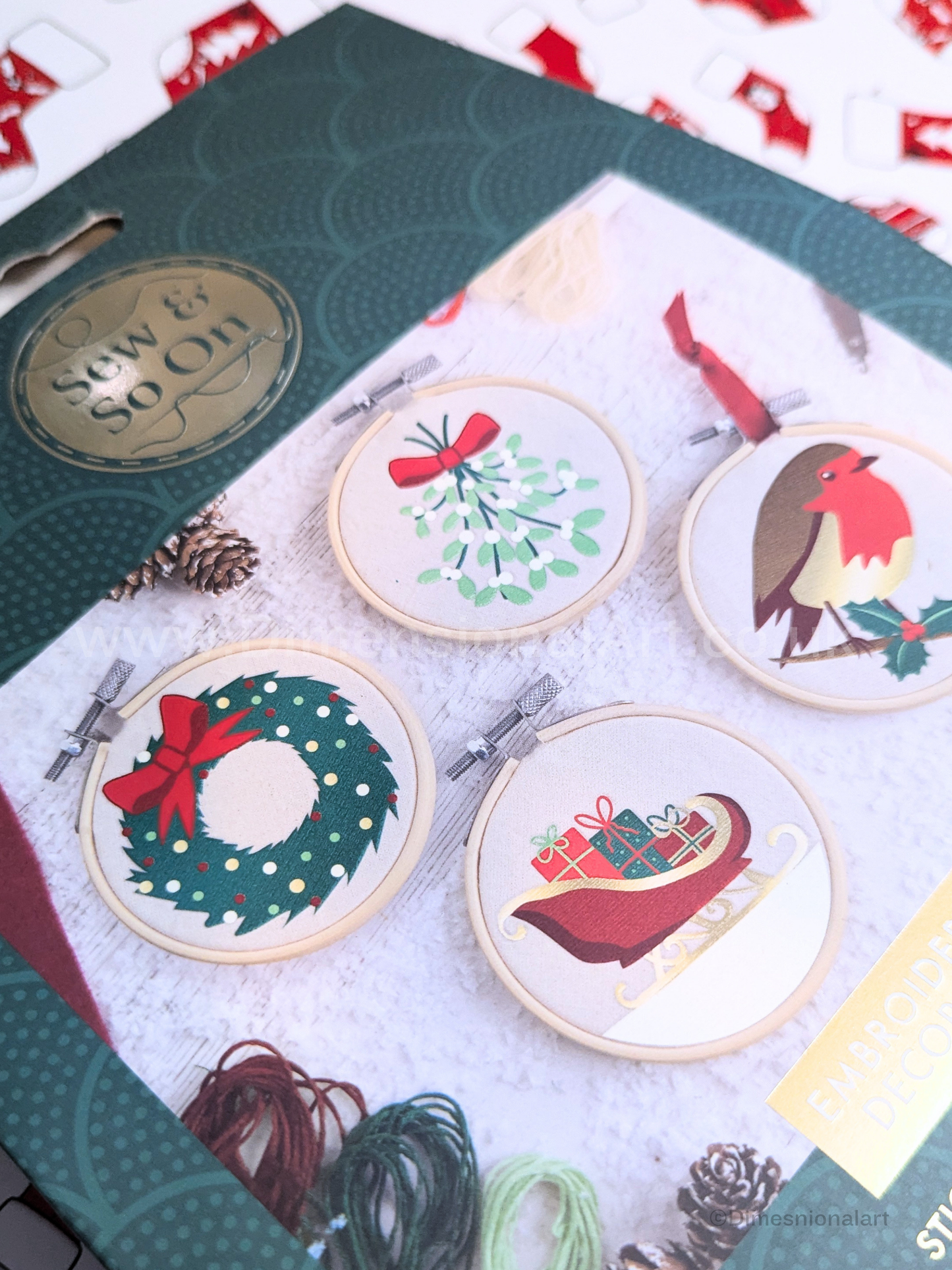 Sew & So On Embroidery Hoop Decorations  - Merry and Bright