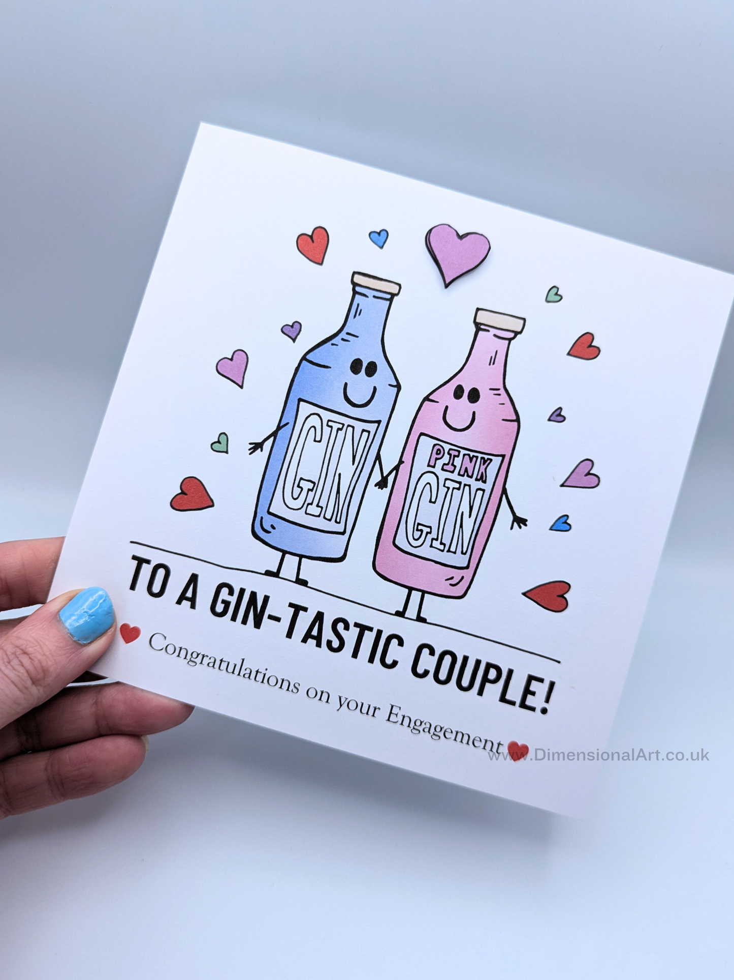 Gin-tastic Couple Engagement Card