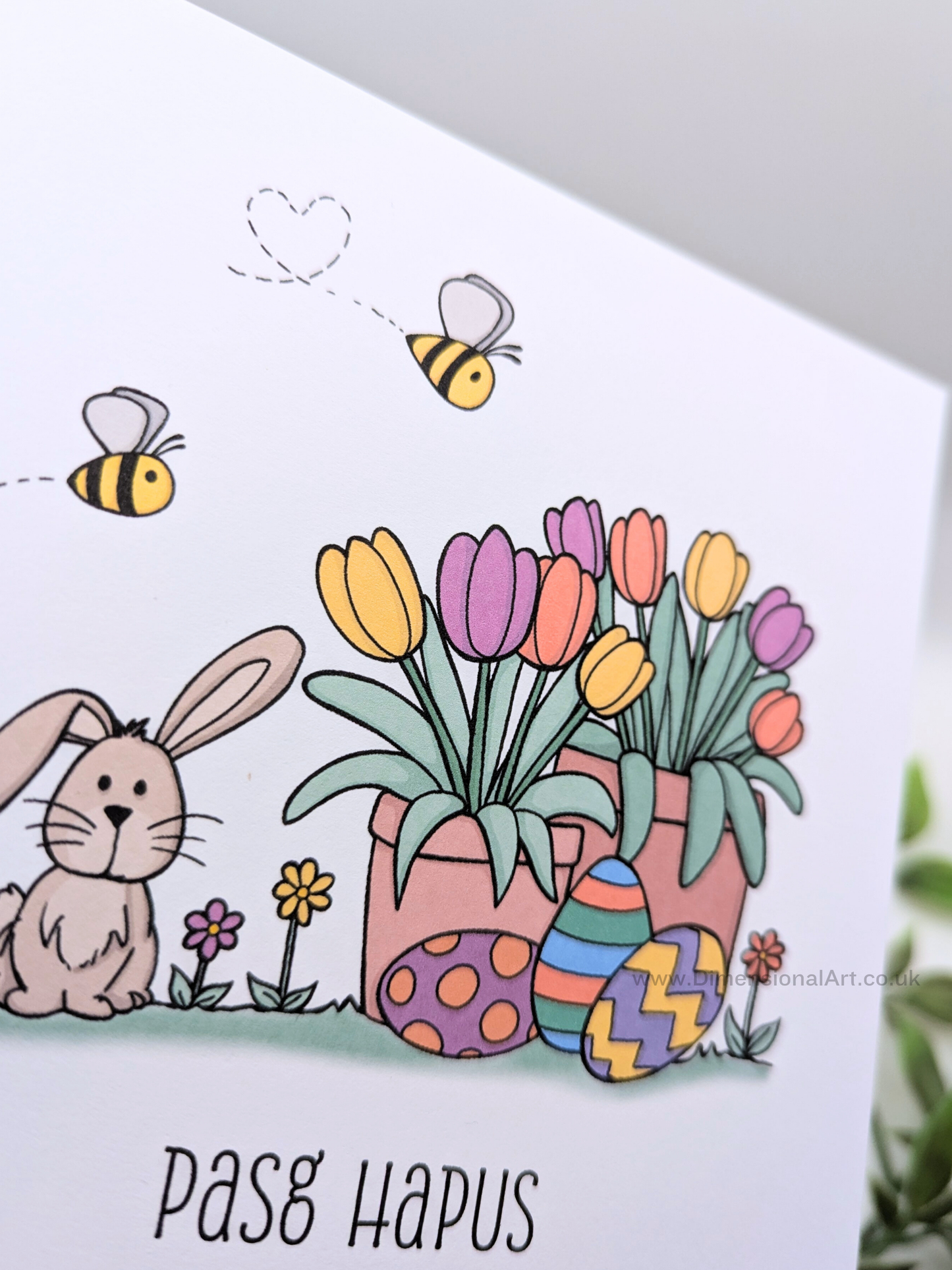 Pasg Hapus - Happy Easter Card - Welsh