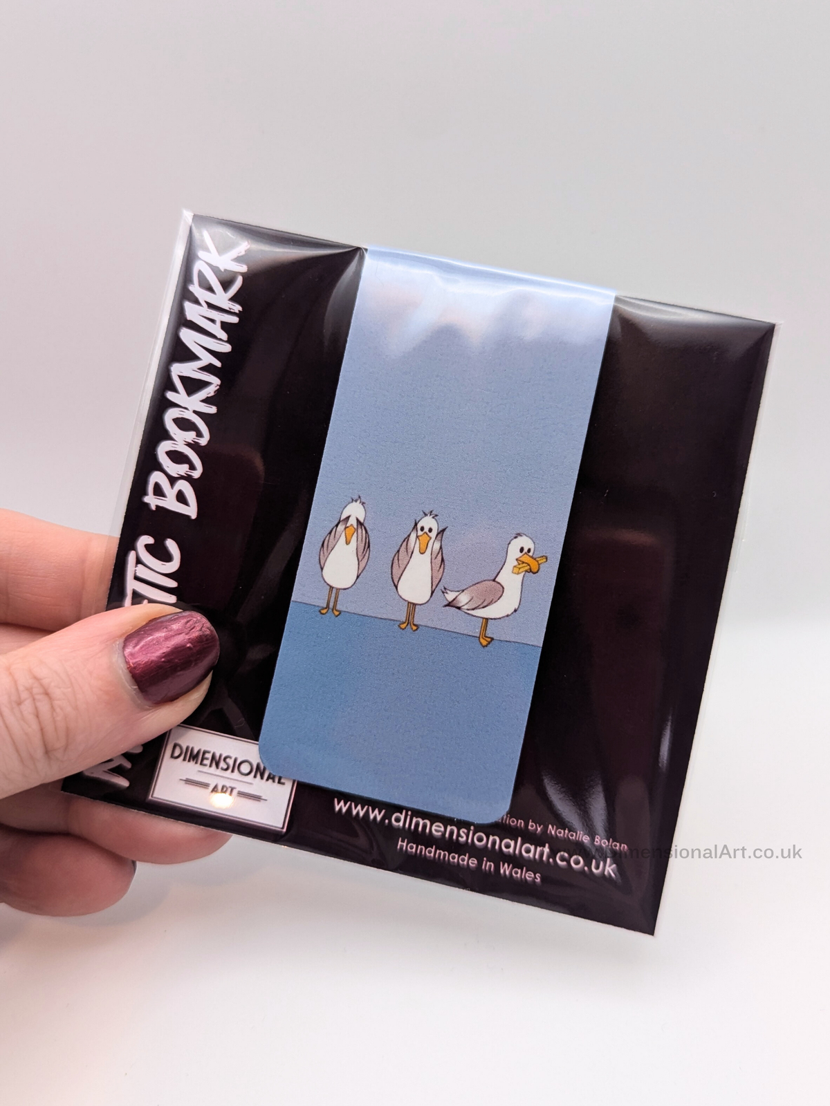 Seagull seeno evil hear no evil eat chips Magnetic Bookmark