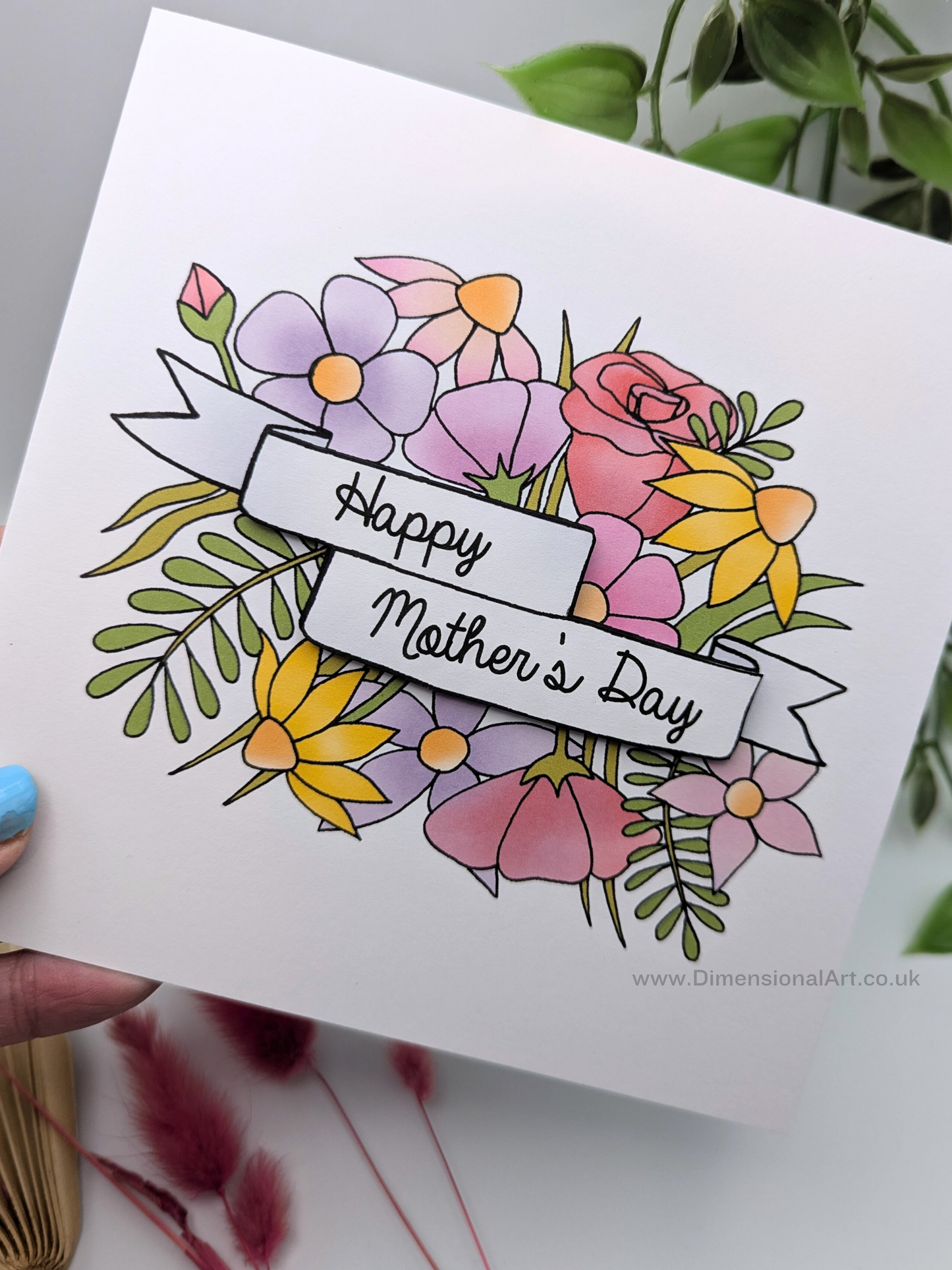 Flowers mother's Day card
