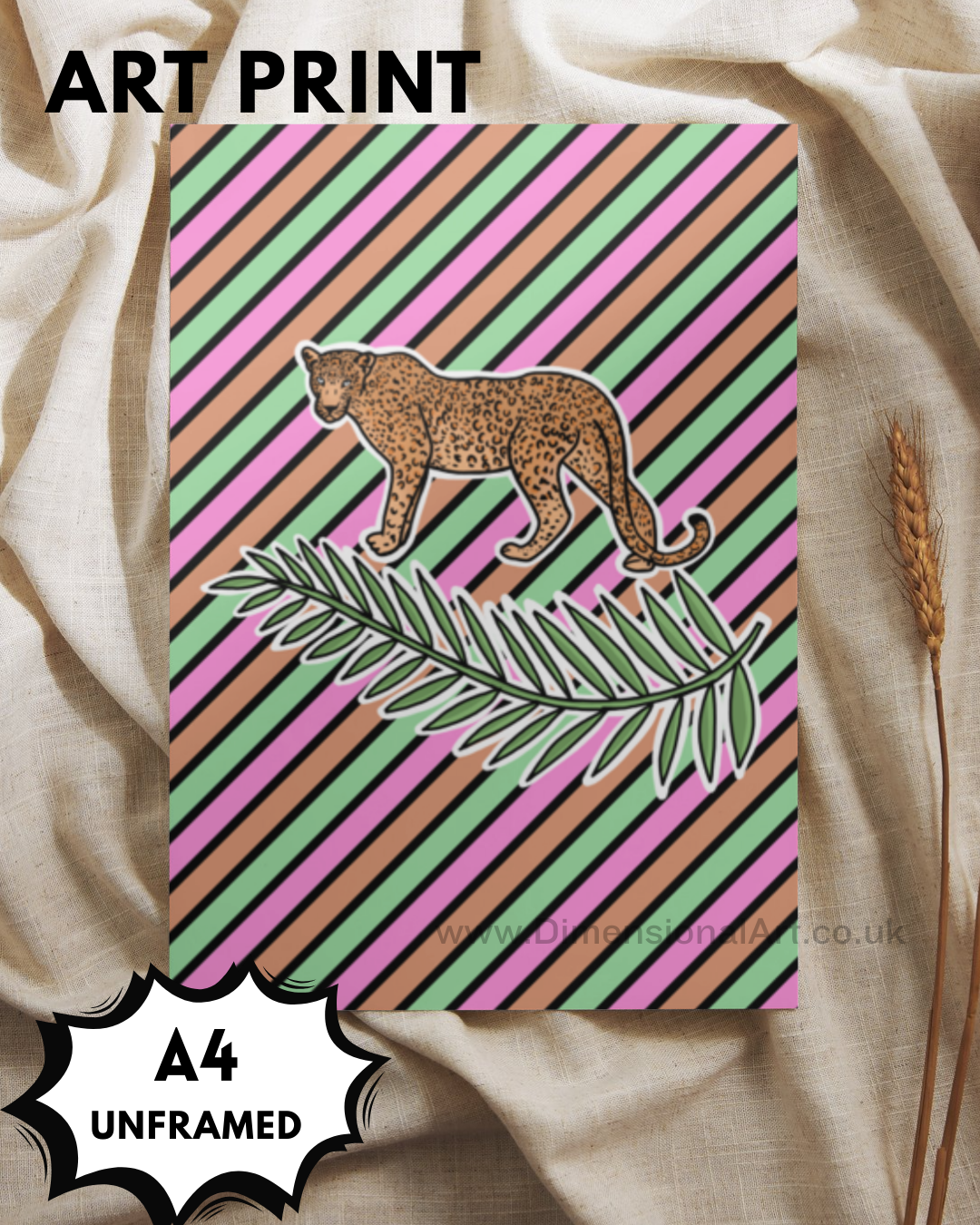 Leopard jungle  A4 Print