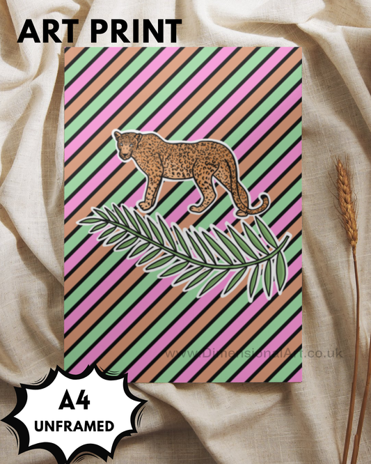 Leopard jungle  A4 Print