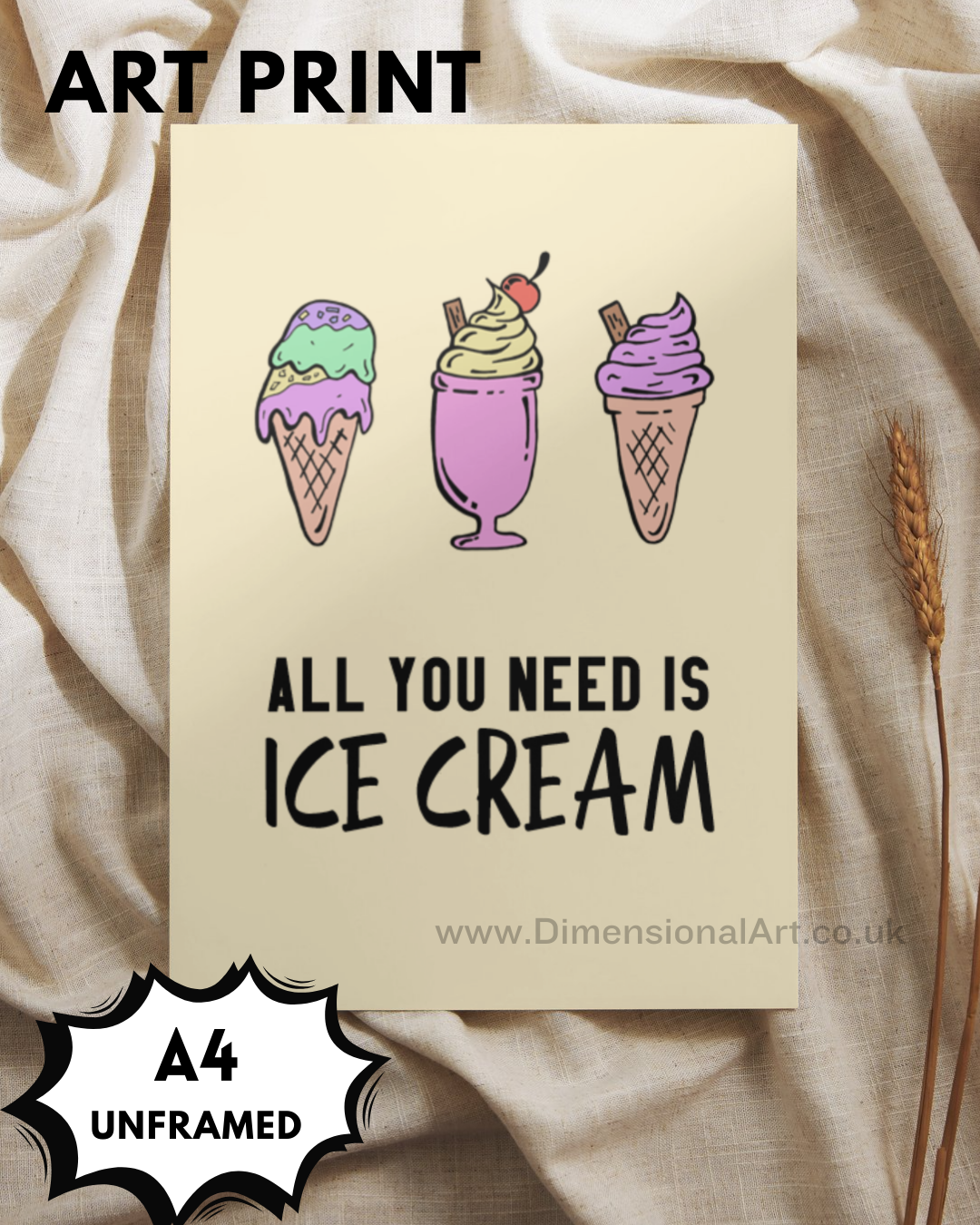 All you need is cupcakes A4 Print