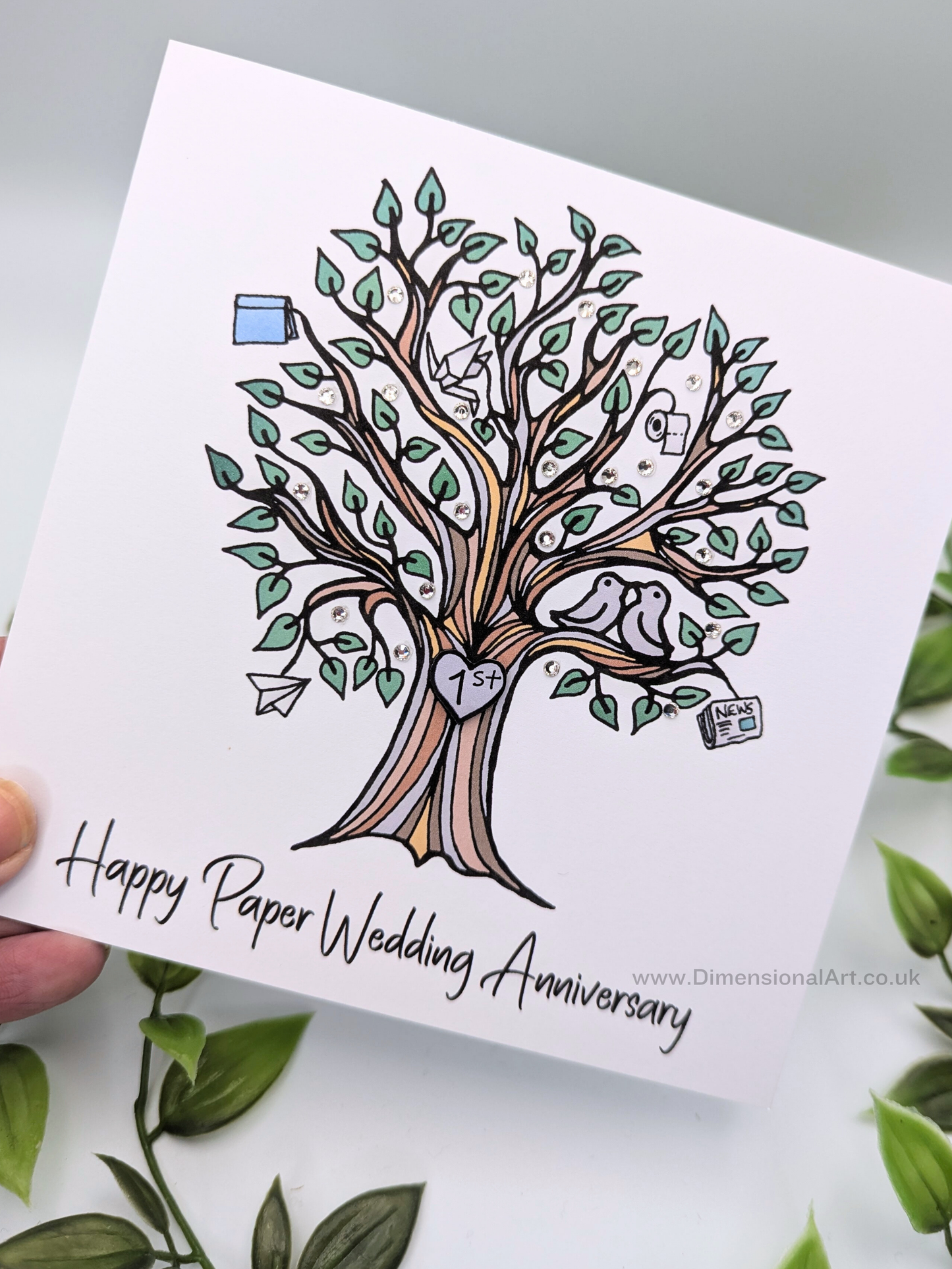 1st Paper Anniversary Card