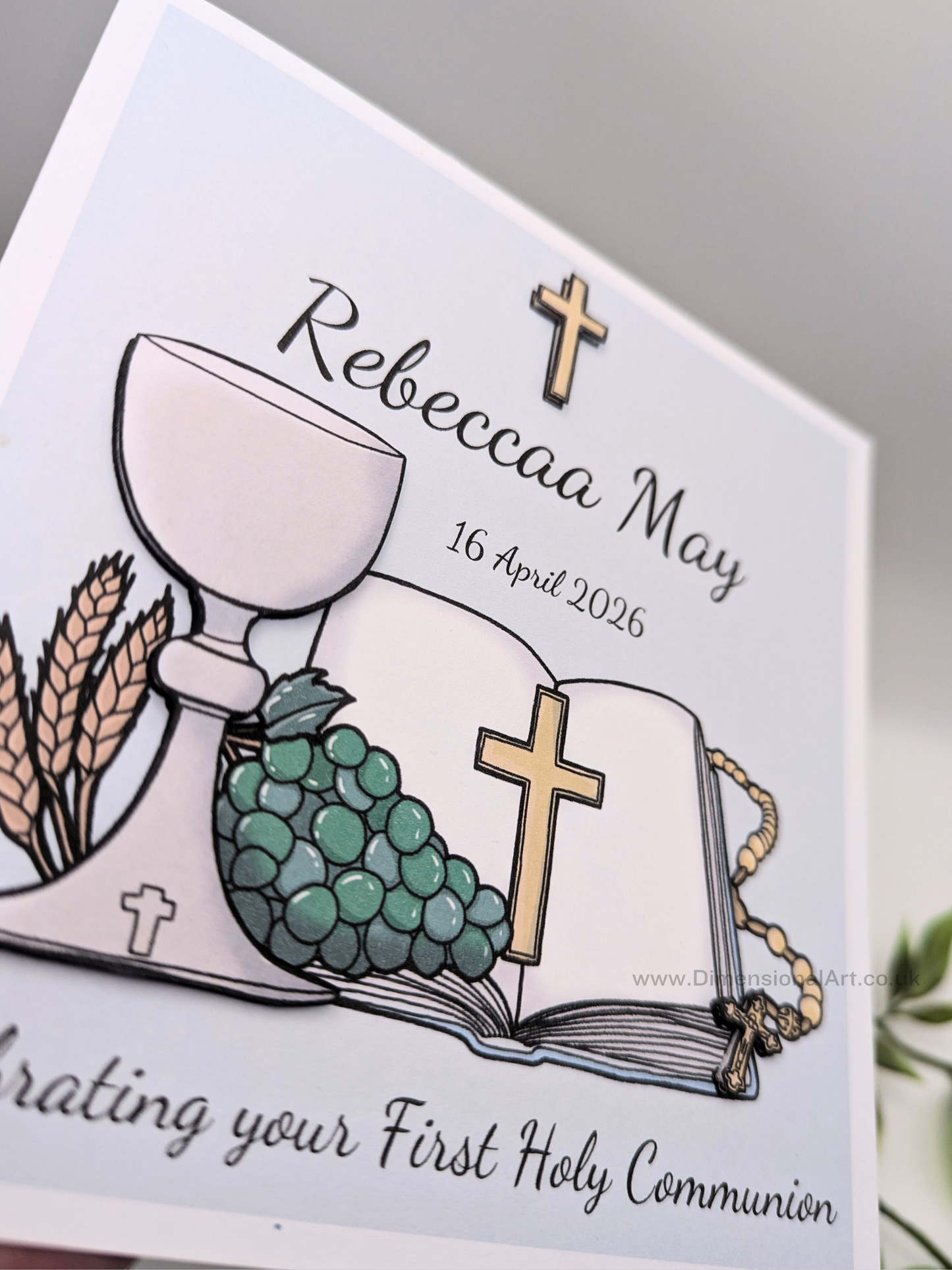 Personalised First Holy Communion Card -  Handmade