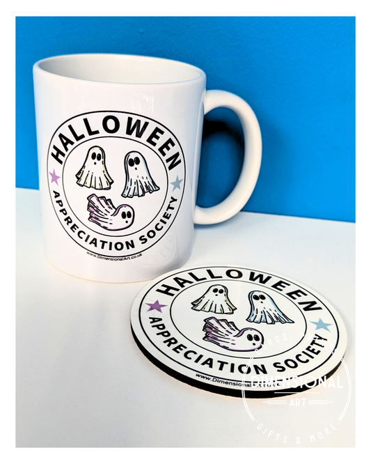 Halloween Appreciation Society Mug and Coaster