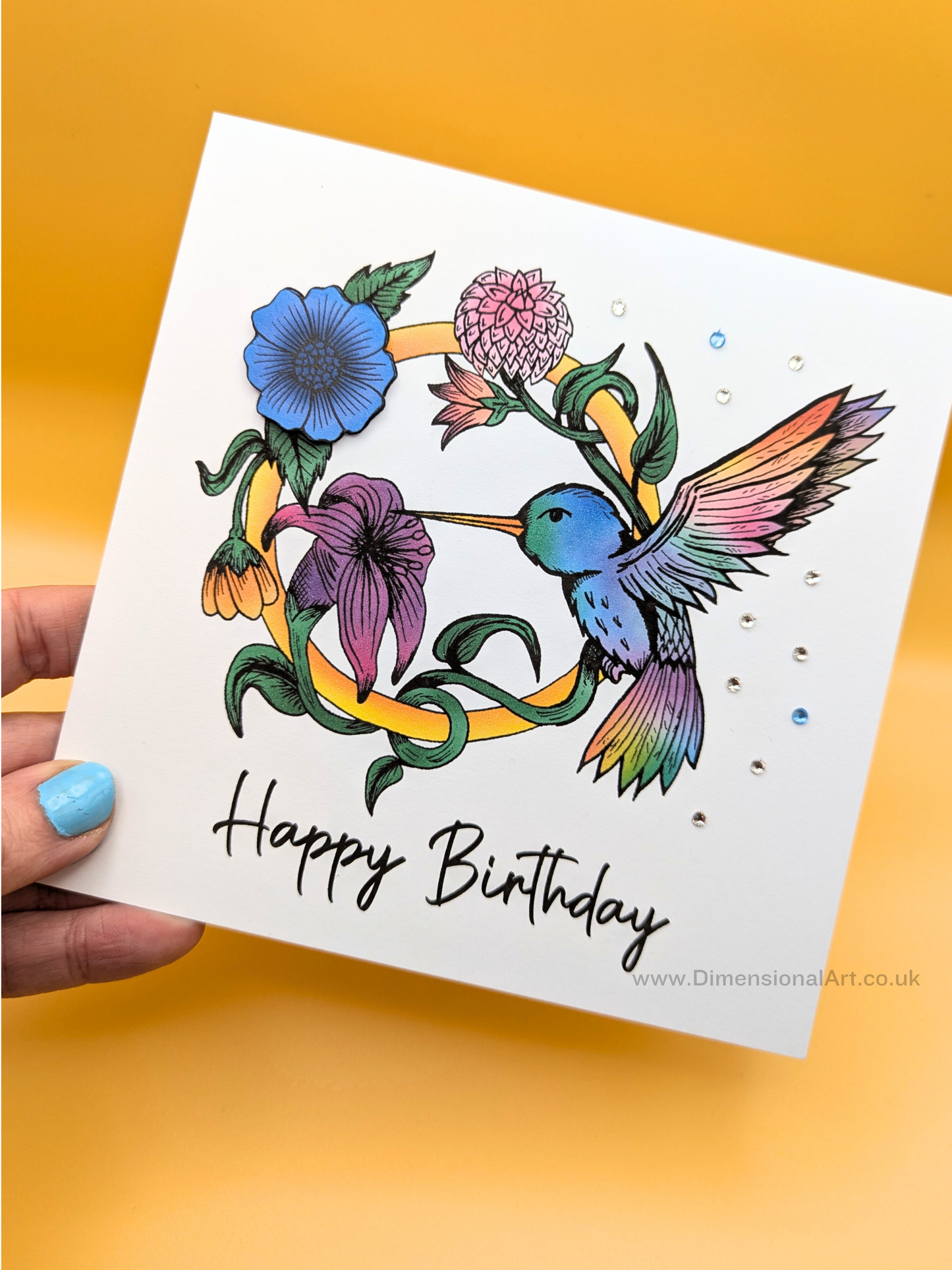 Humming Bird Birthday Card