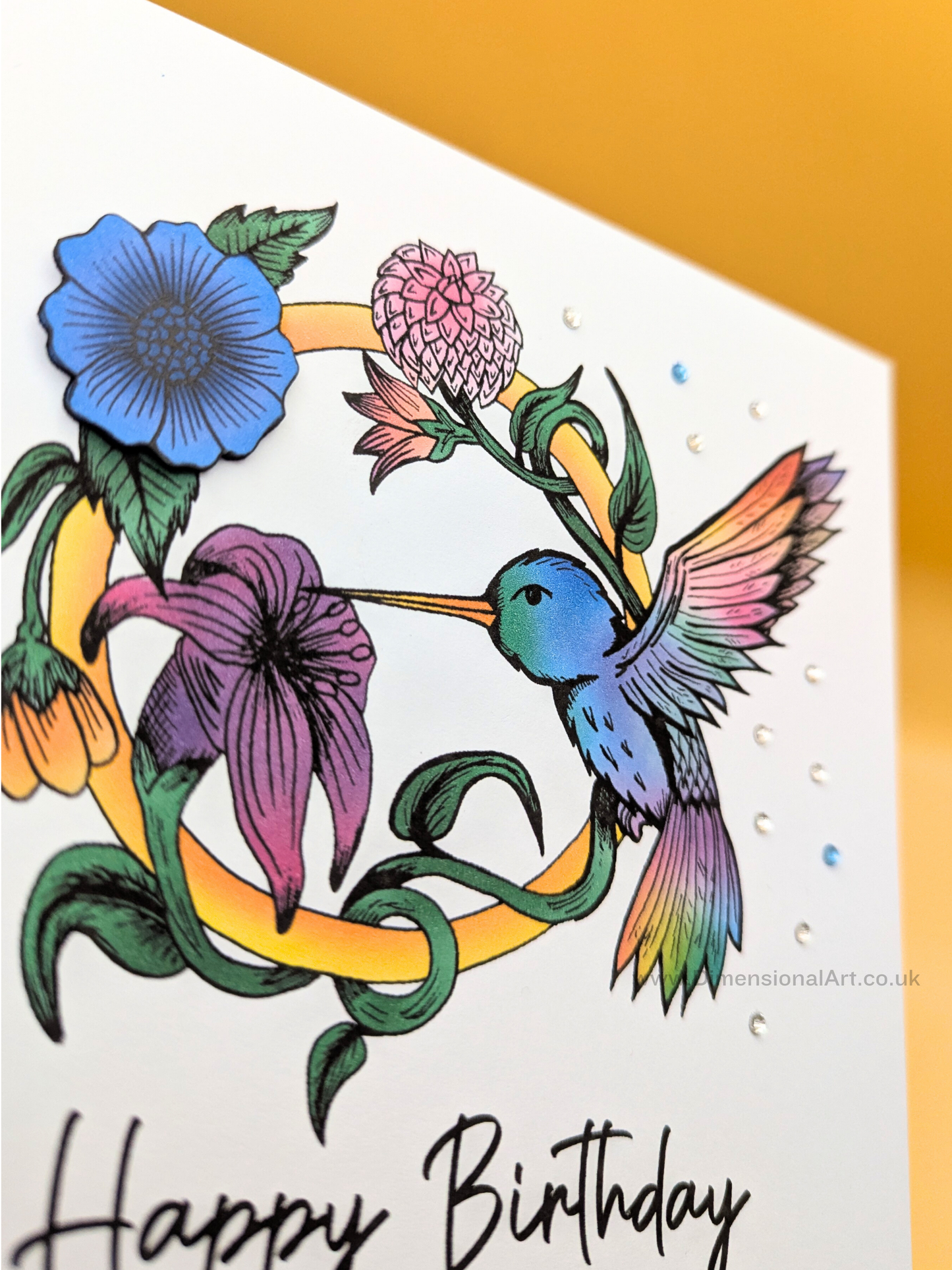 Humming Bird Birthday Card