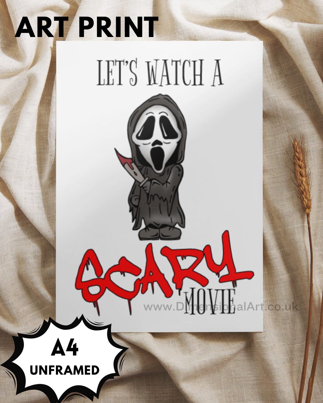 let's watch a scary Movie - A4 Print