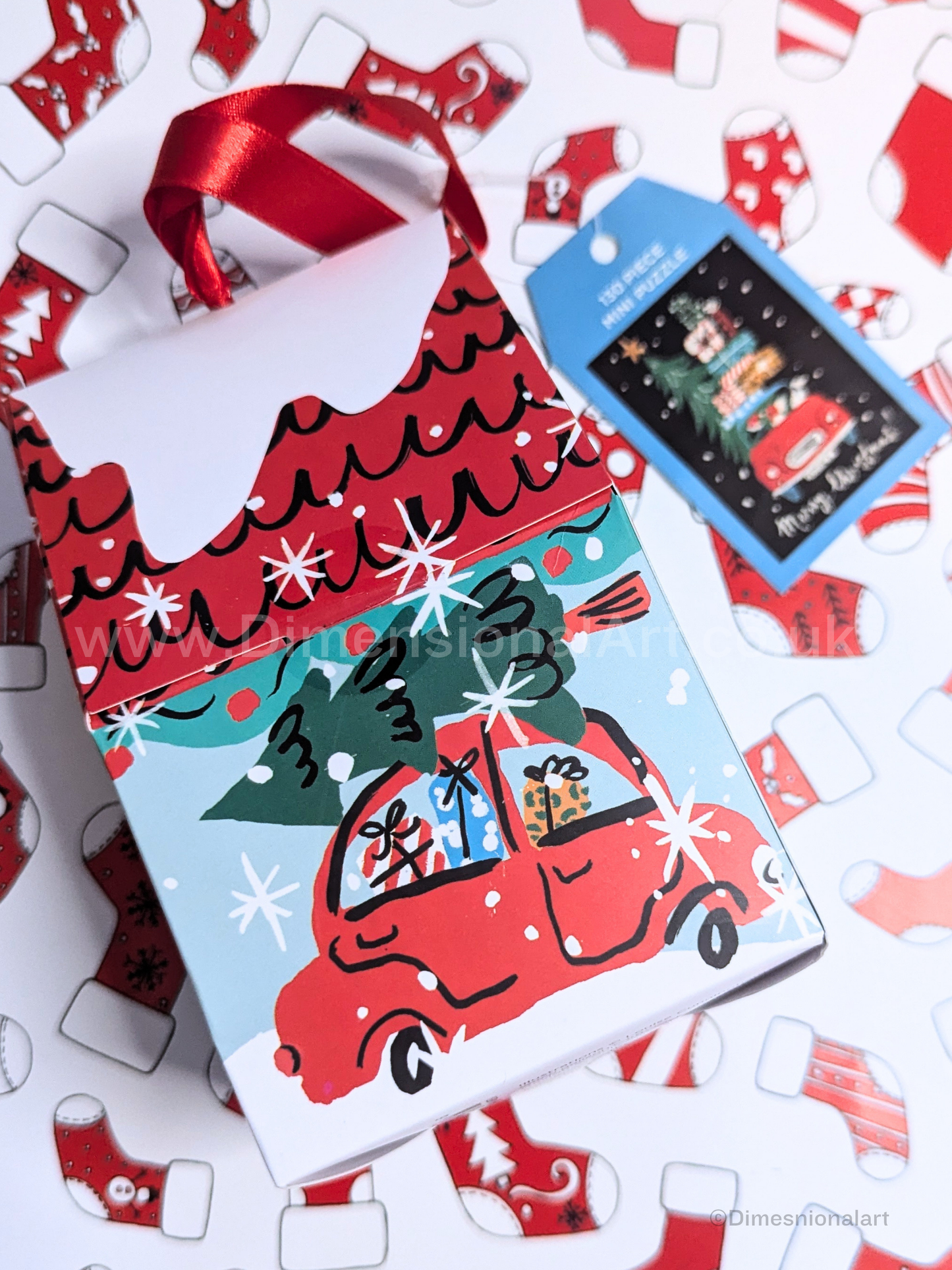 Christmas Car 130 Piece Puzzle Ornament (Jigsaw)