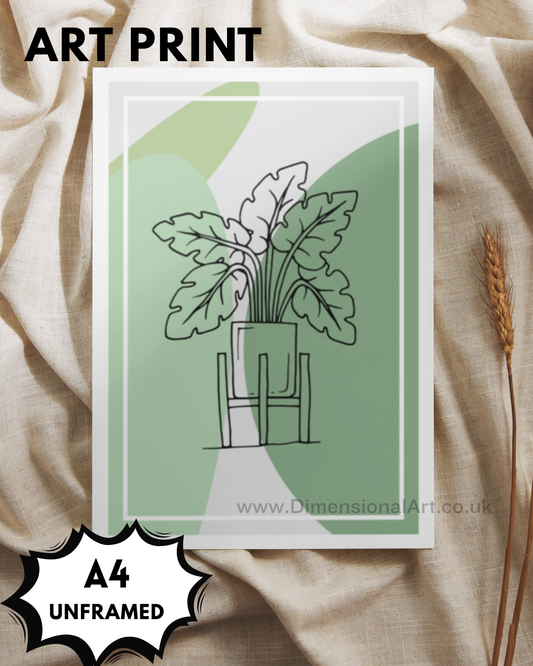 House Plant A4 Print