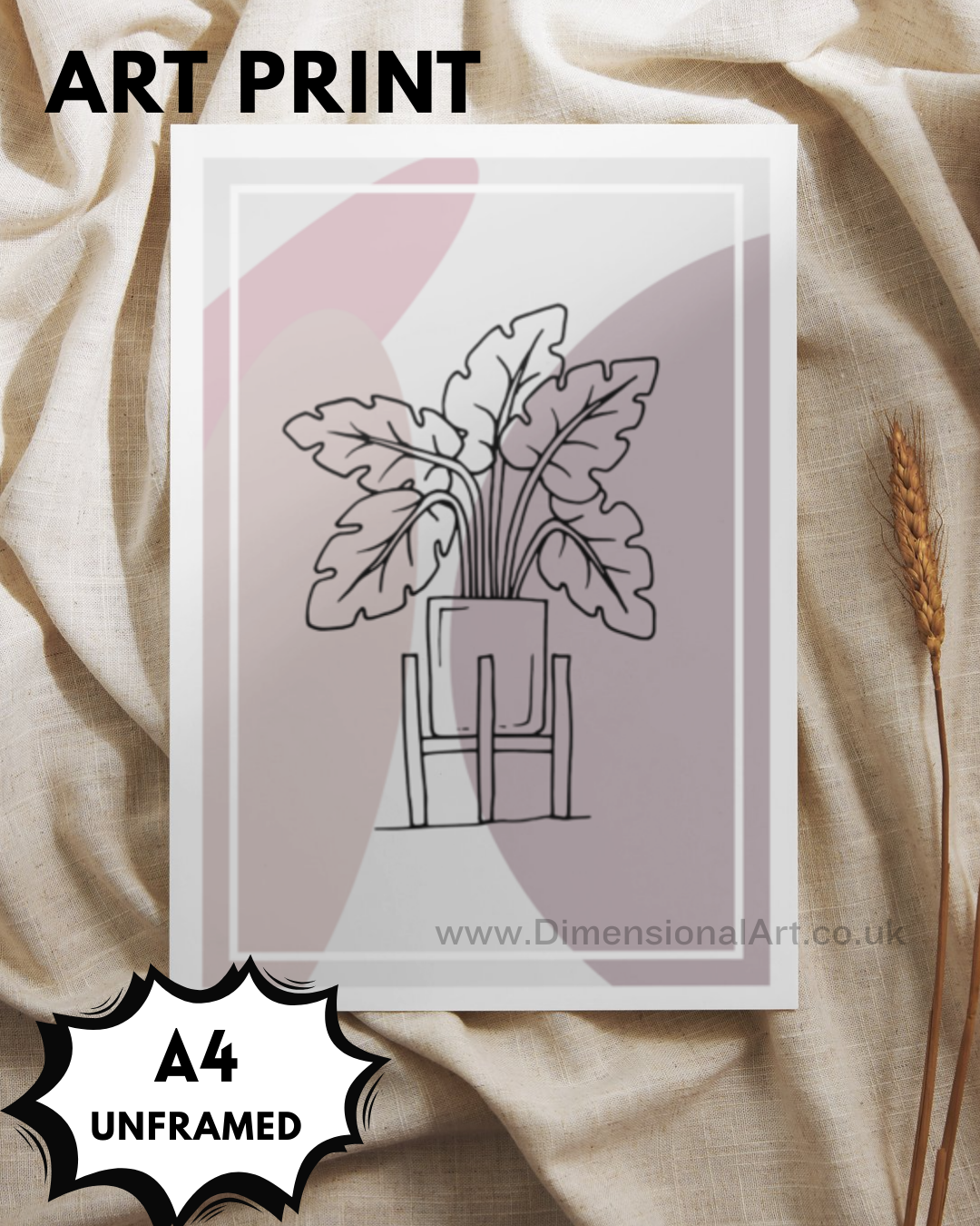 House Plant A4 Print