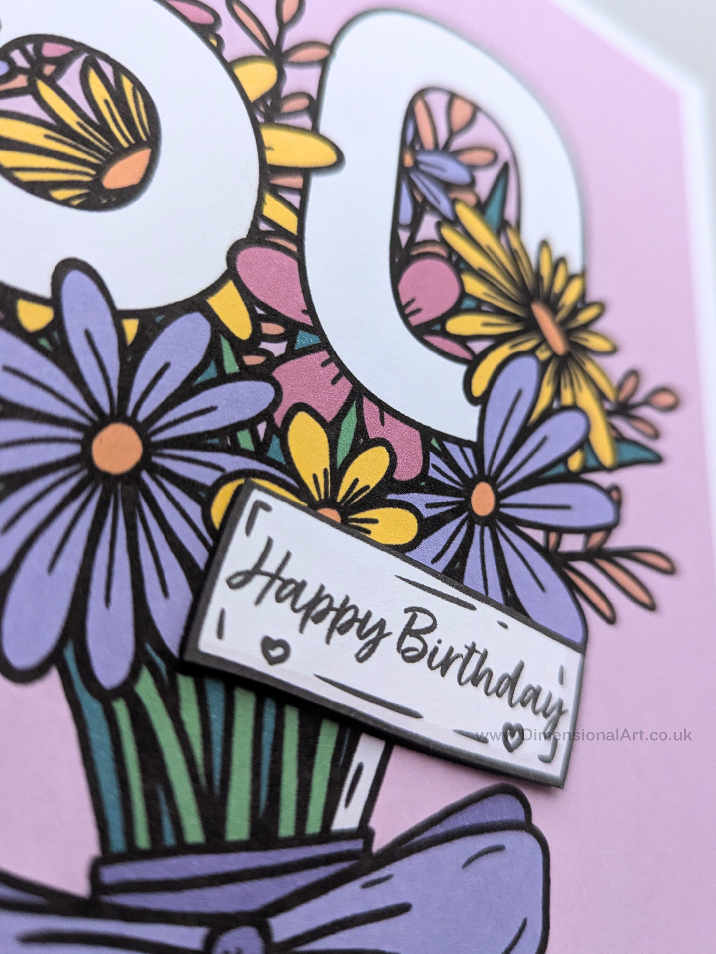 60 Birthday Card - Flowers