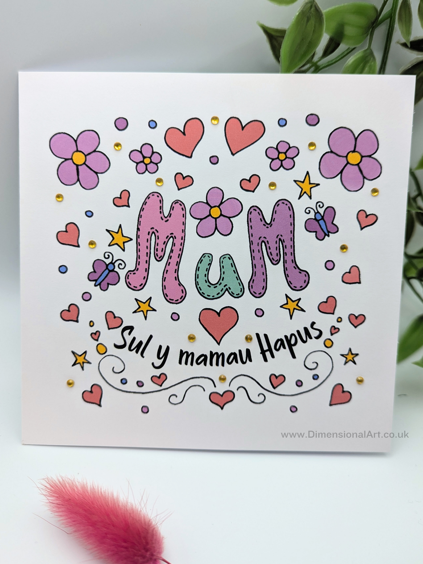 Mum - Sul y mamau Hapus - Welsh Mothers Day Card