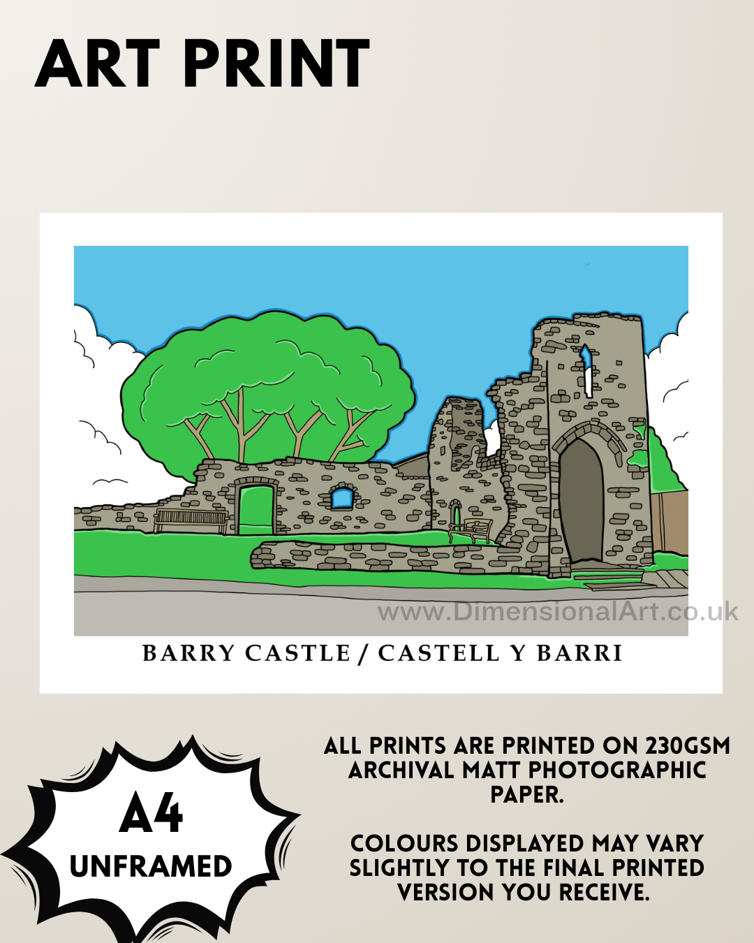 Barry Castle A4 Art Print