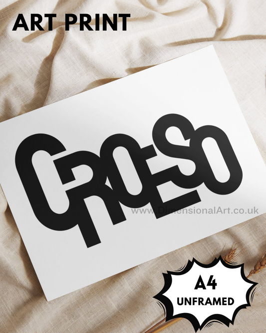Croeso (Welcome) A4 Print - Welsh